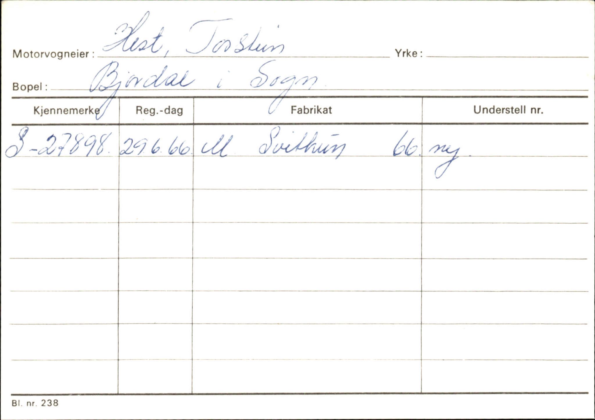 Statens vegvesen, Sogn og Fjordane vegkontor, AV/SAB-A-5301/4/F/L0130: Eigarregister Eid T-Å. Høyanger A-O, 1945-1975, s. 1390