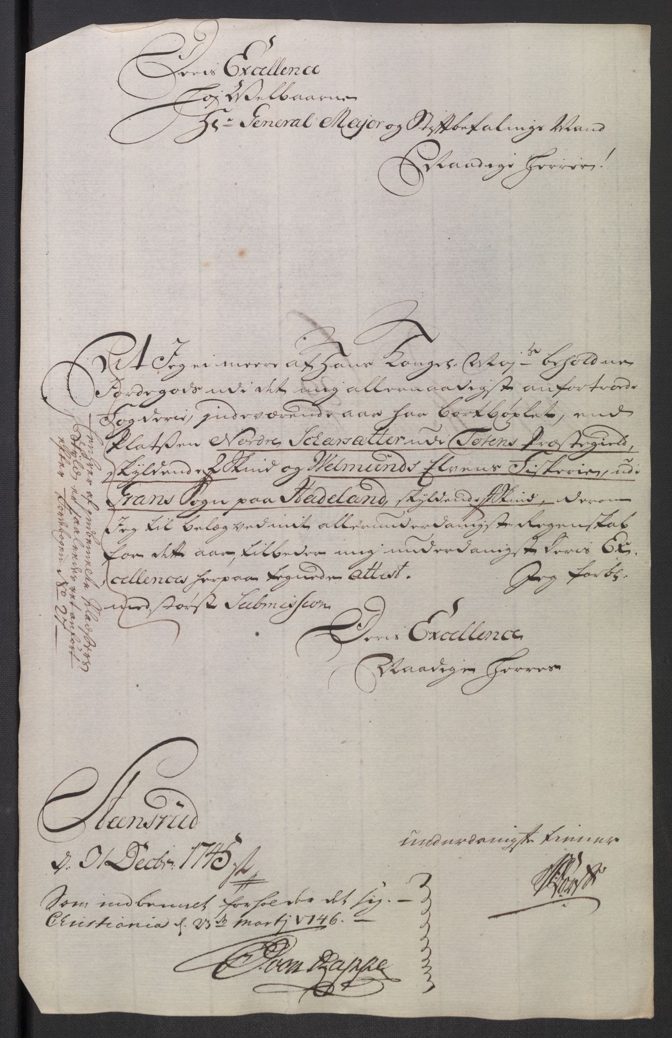 Rentekammeret inntil 1814, Reviderte regnskaper, Fogderegnskap, RA/EA-4092/R18/L1345: Fogderegnskap Hadeland, Toten og Valdres, 1745-1746, s. 140