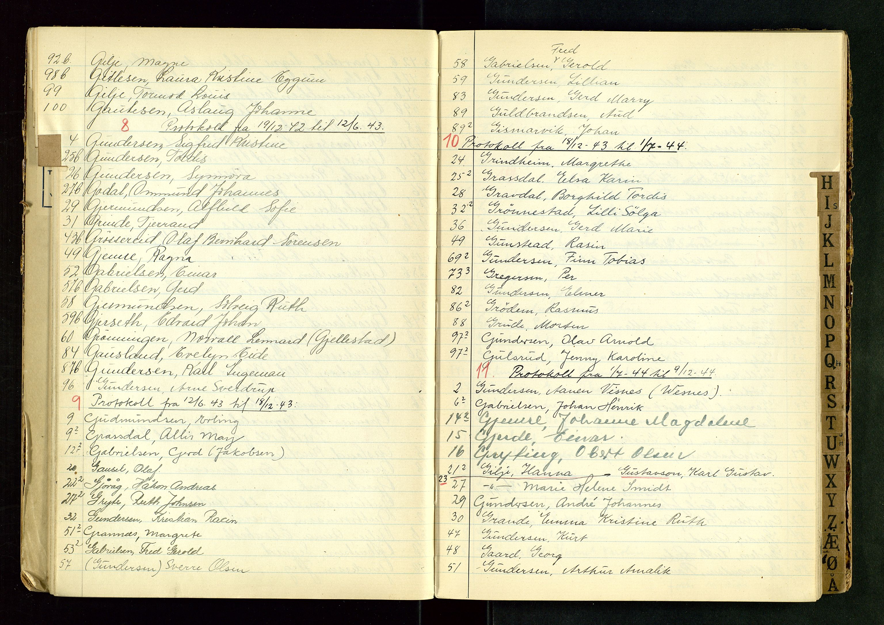Stavanger byrett, AV/SAST-A-100455/001/6/62/62A/L0002: Vigselsregister, 1940-1950
