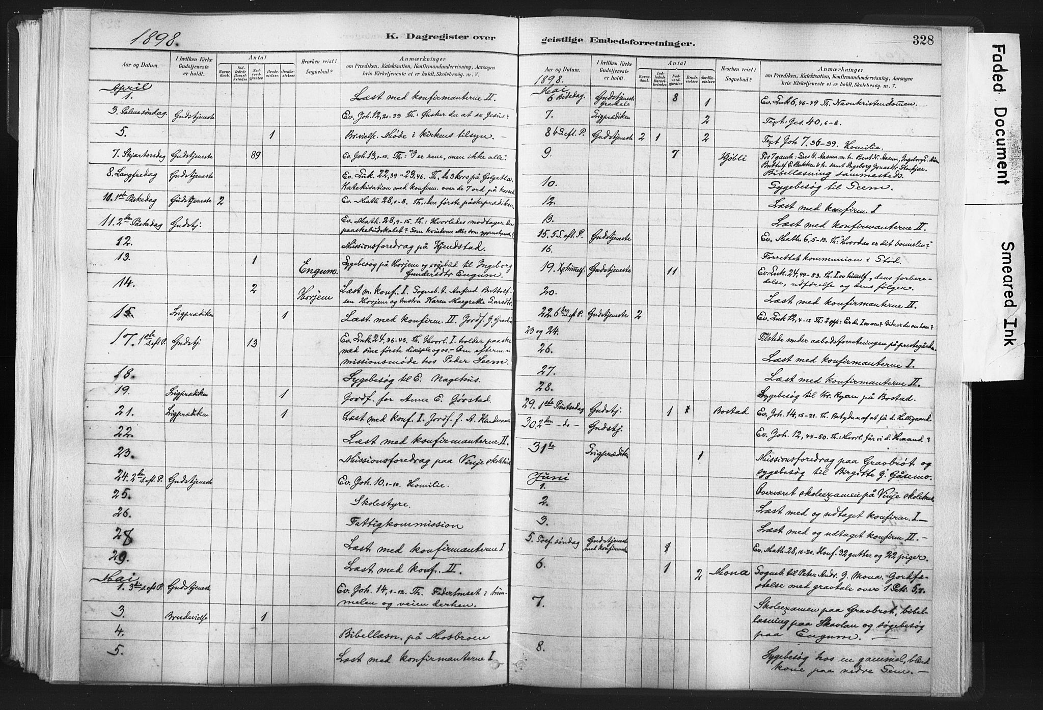 Ministerialprotokoller, klokkerbøker og fødselsregistre - Nord-Trøndelag, AV/SAT-A-1458/749/L0474: Ministerialbok nr. 749A08, 1887-1903, s. 328