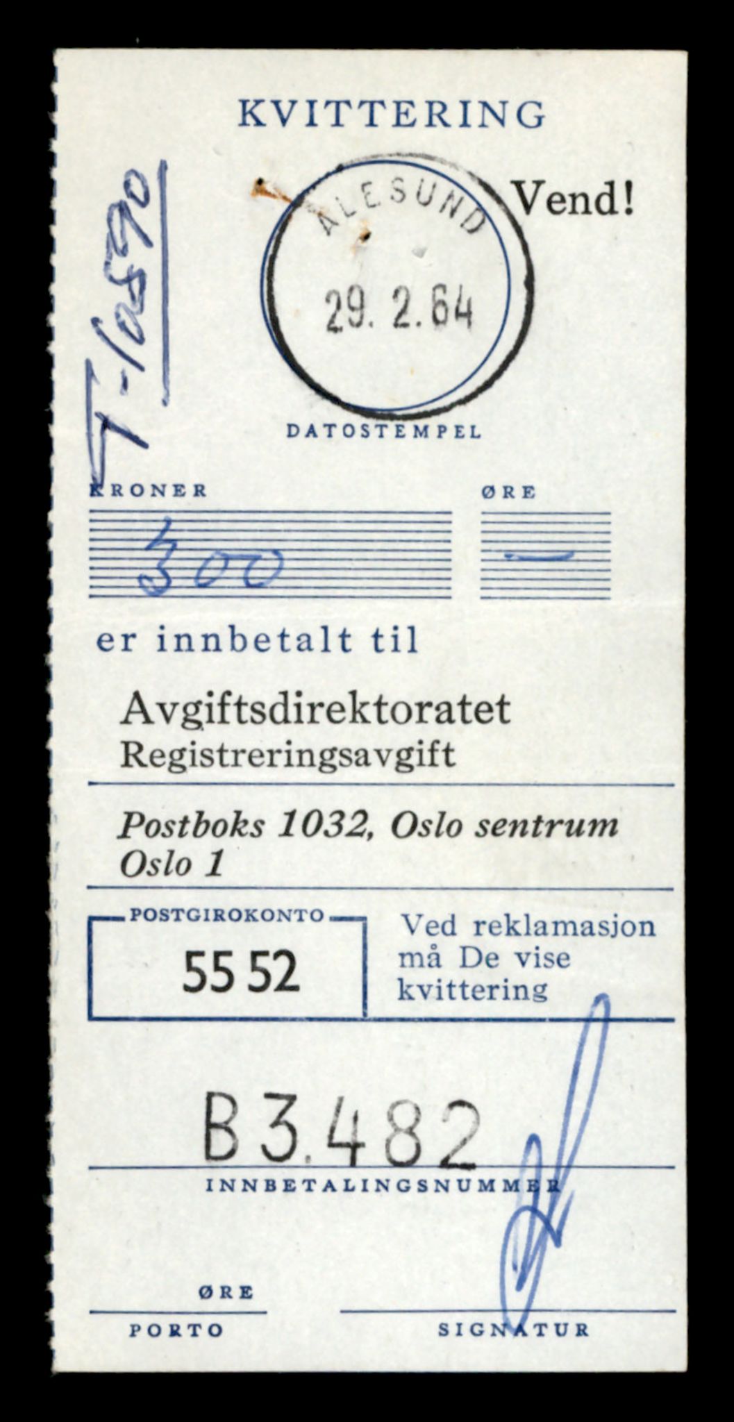 Møre og Romsdal vegkontor - Ålesund trafikkstasjon, AV/SAT-A-4099/F/Fe/L0022: Registreringskort for kjøretøy T 10584 - T 10694, 1927-1998, s. 253