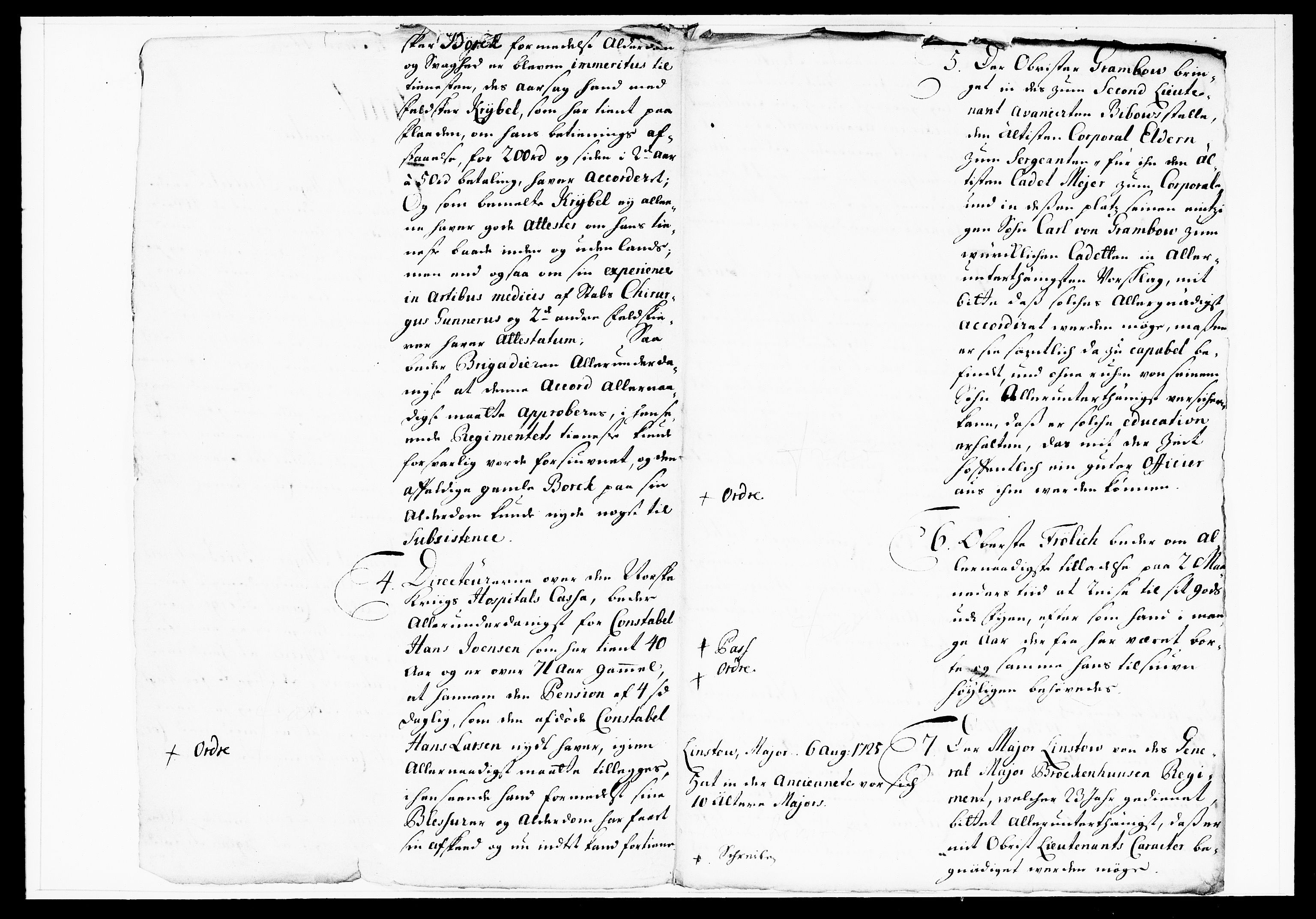 Krigskollegiet, Krigskancelliet, DRA/A-0006/-/1103-1107: Refererede sager, 1732, s. 150