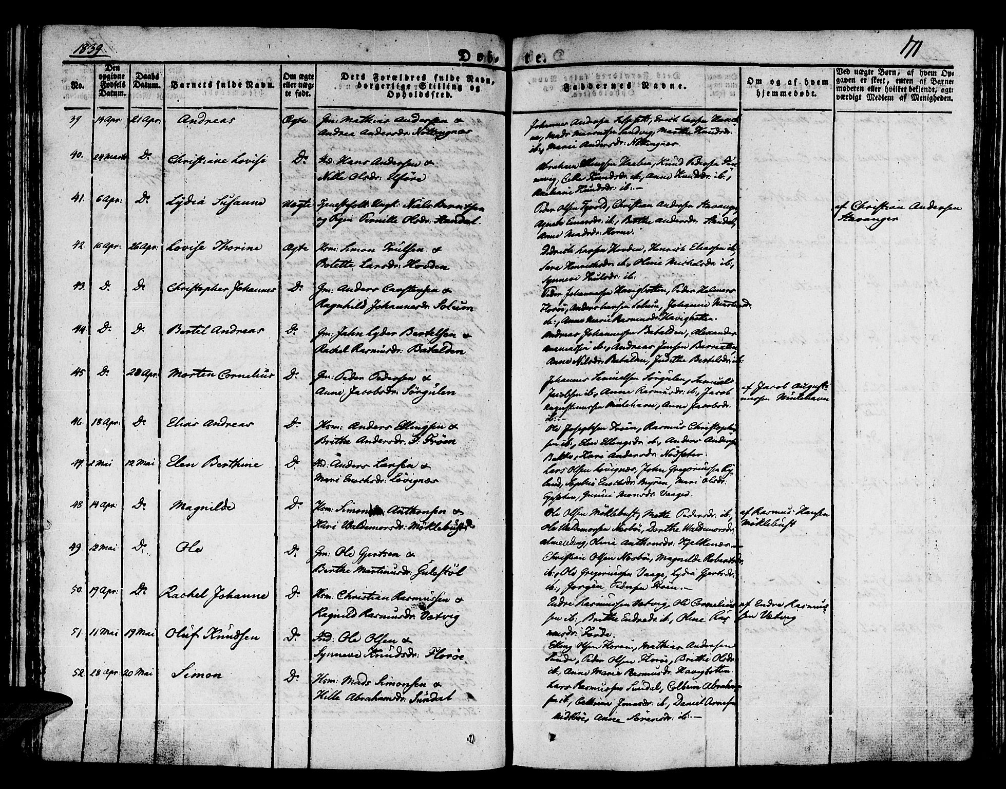 Kinn sokneprestembete, AV/SAB-A-80801/H/Haa/Haaa/L0004/0001: Ministerialbok nr. A 4I, 1822-1840, s. 171