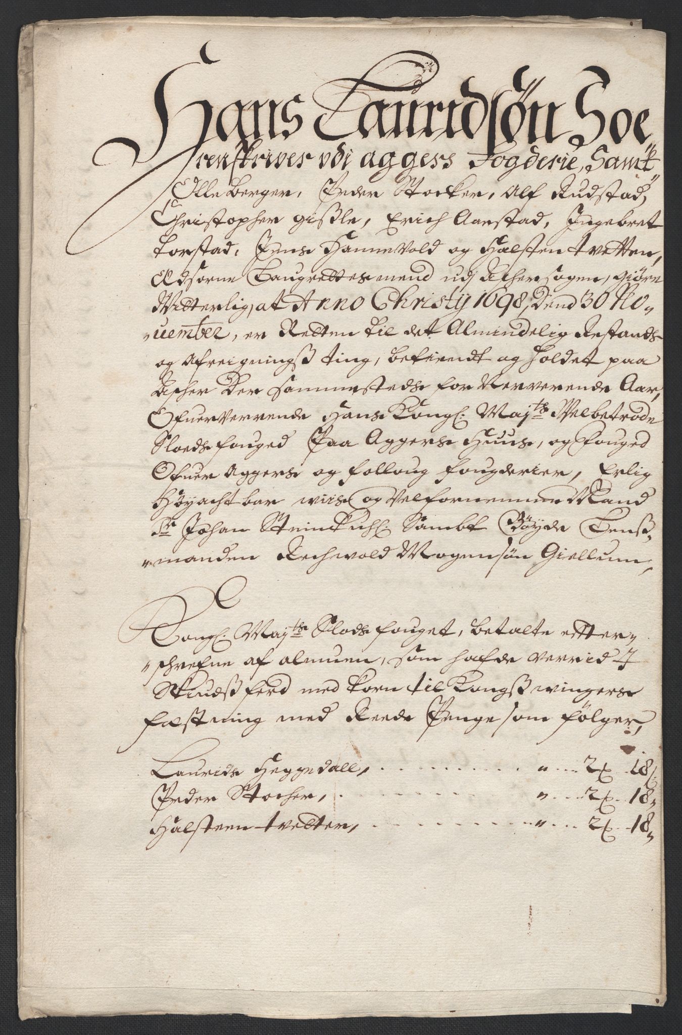 Rentekammeret inntil 1814, Reviderte regnskaper, Fogderegnskap, AV/RA-EA-4092/R10/L0440: Fogderegnskap Aker og Follo, 1696-1697, s. 543