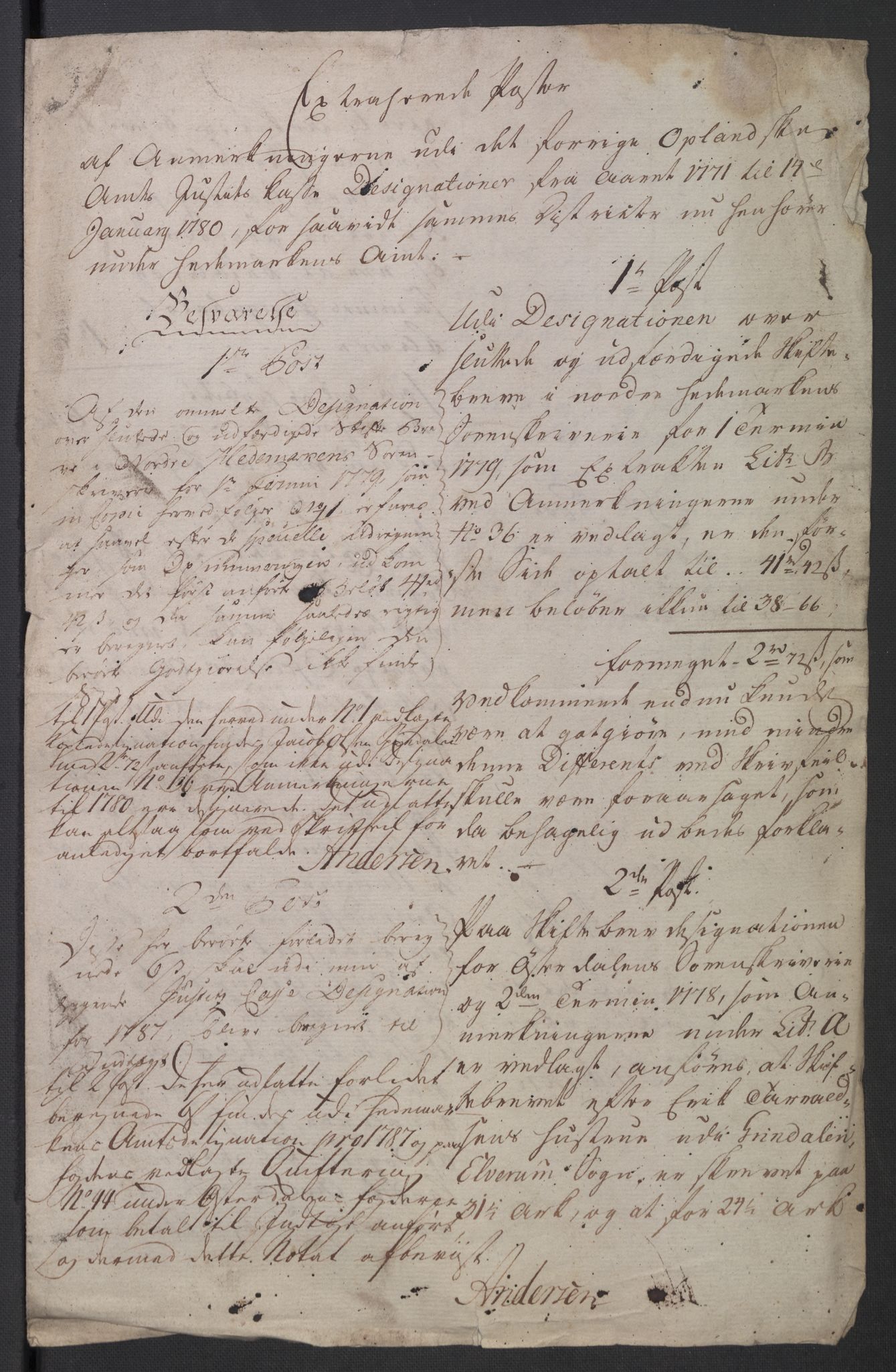 Rentekammeret inntil 1814, Reviderte regnskaper, Mindre regnskaper, RA/EA-4068/Rb/L0014: Opplands amt, 1771-1779, s. 765