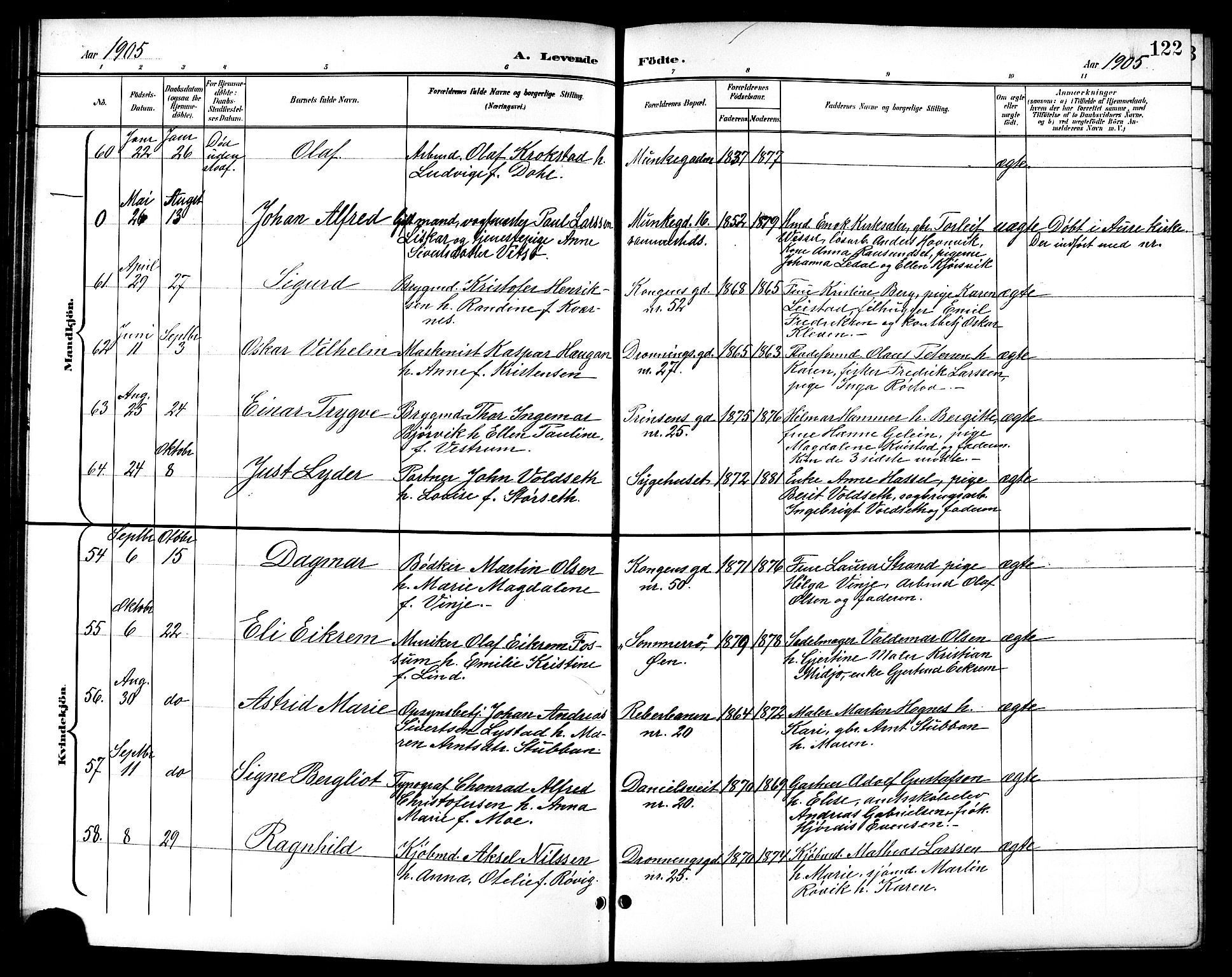 Ministerialprotokoller, klokkerbøker og fødselsregistre - Sør-Trøndelag, AV/SAT-A-1456/601/L0094: Klokkerbok nr. 601C12, 1898-1911, s. 122