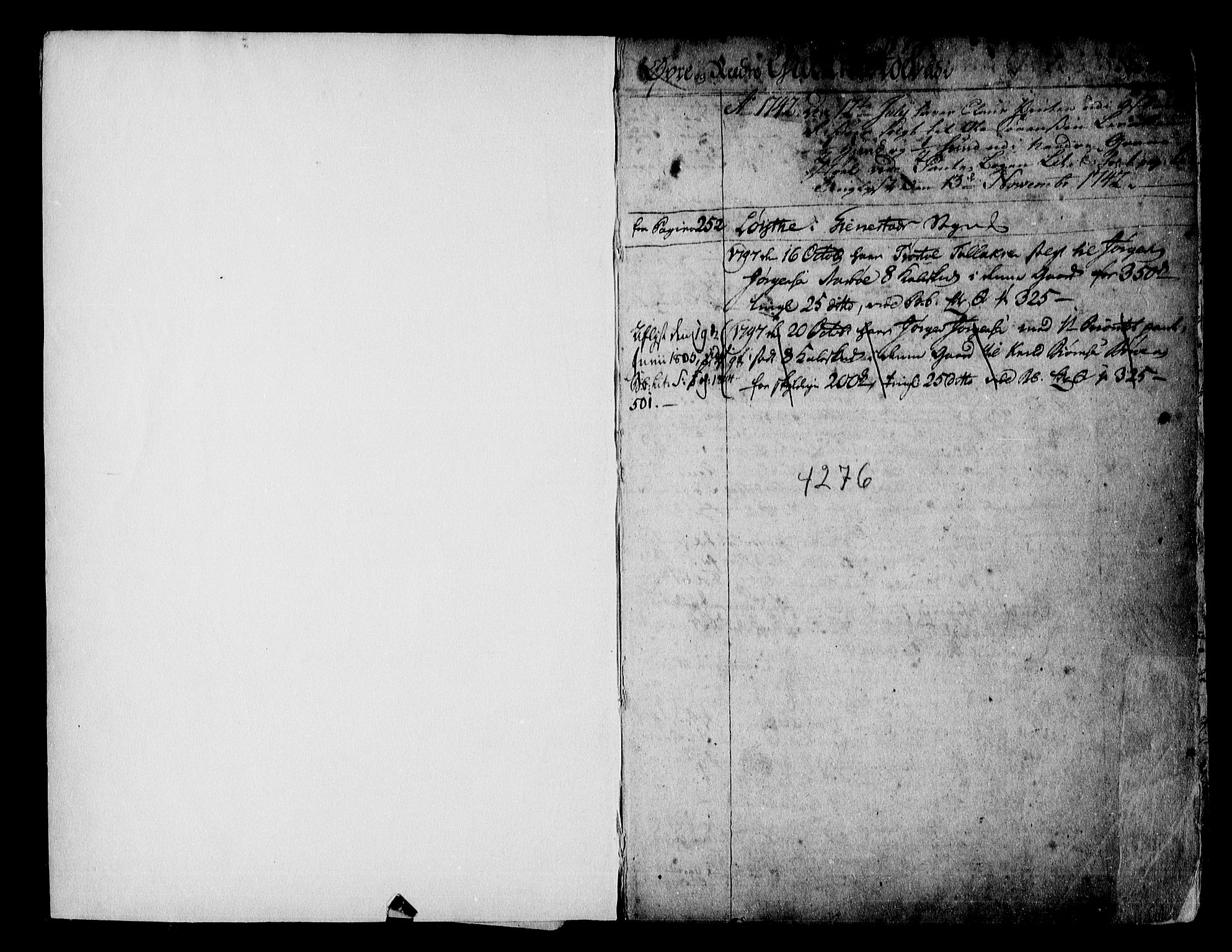 Nedenes sorenskriveri før 1824, AV/SAK-1221-0007/G/Ga/L0002: Panteregister nr. 2, 1742-1799, s. 0-1