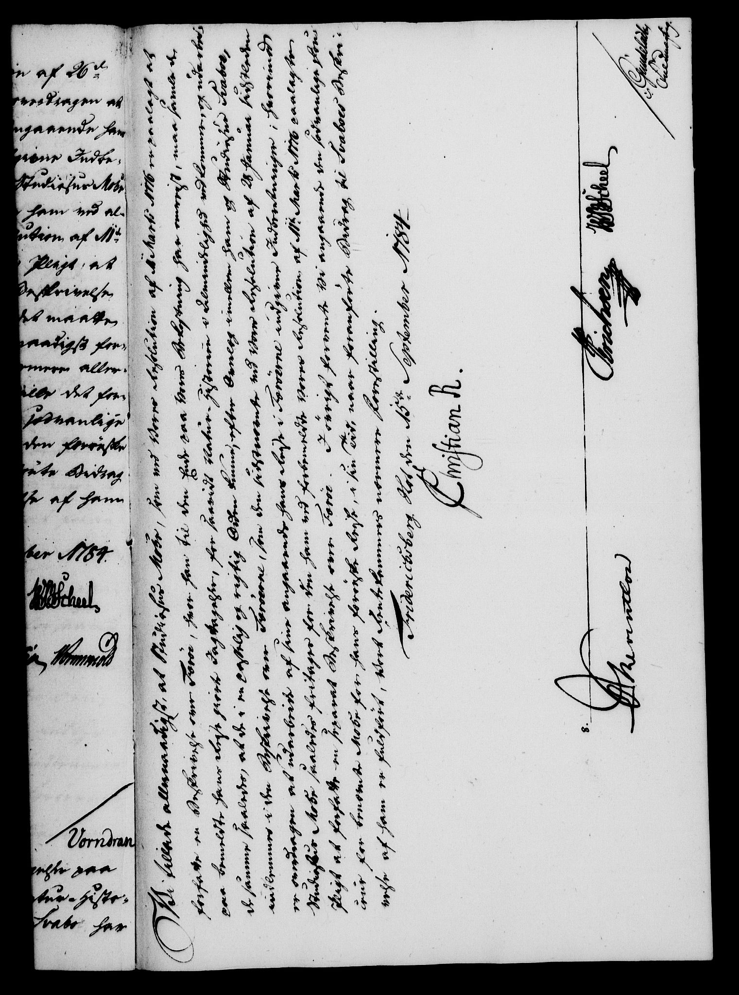 Rentekammeret, Kammerkanselliet, RA/EA-3111/G/Gf/Gfa/L0066: Norsk relasjons- og resolusjonsprotokoll (merket RK 52.66), 1784, s. 600