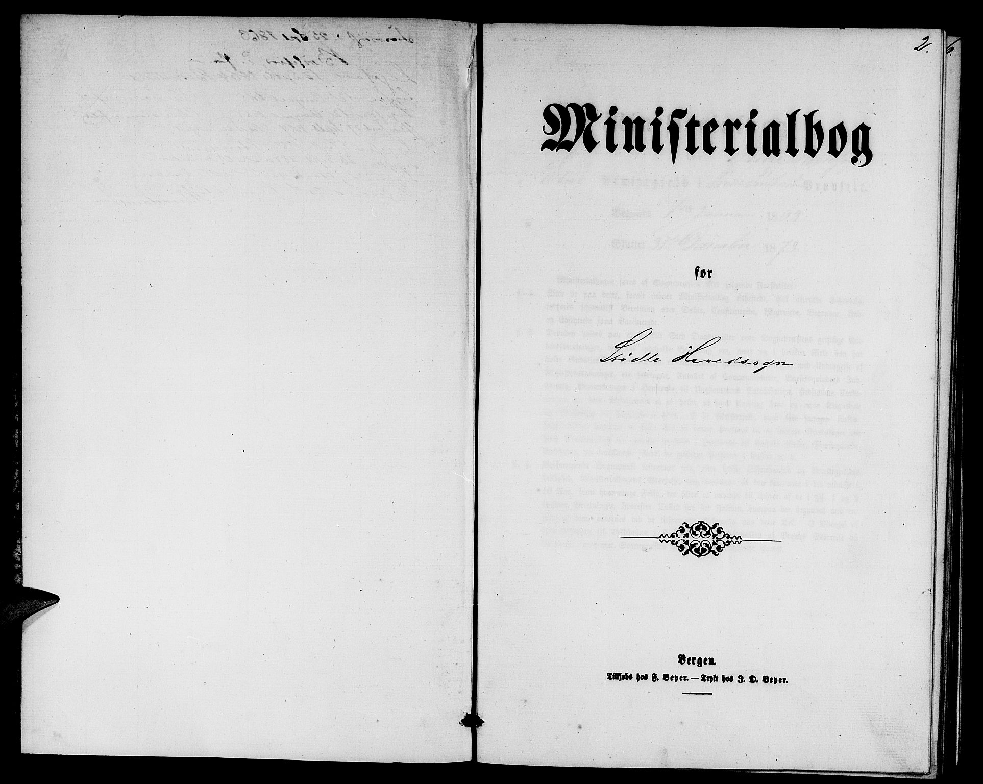 Etne sokneprestembete, SAB/A-75001/H/Hab: Klokkerbok nr. A 3, 1863-1873, s. 2