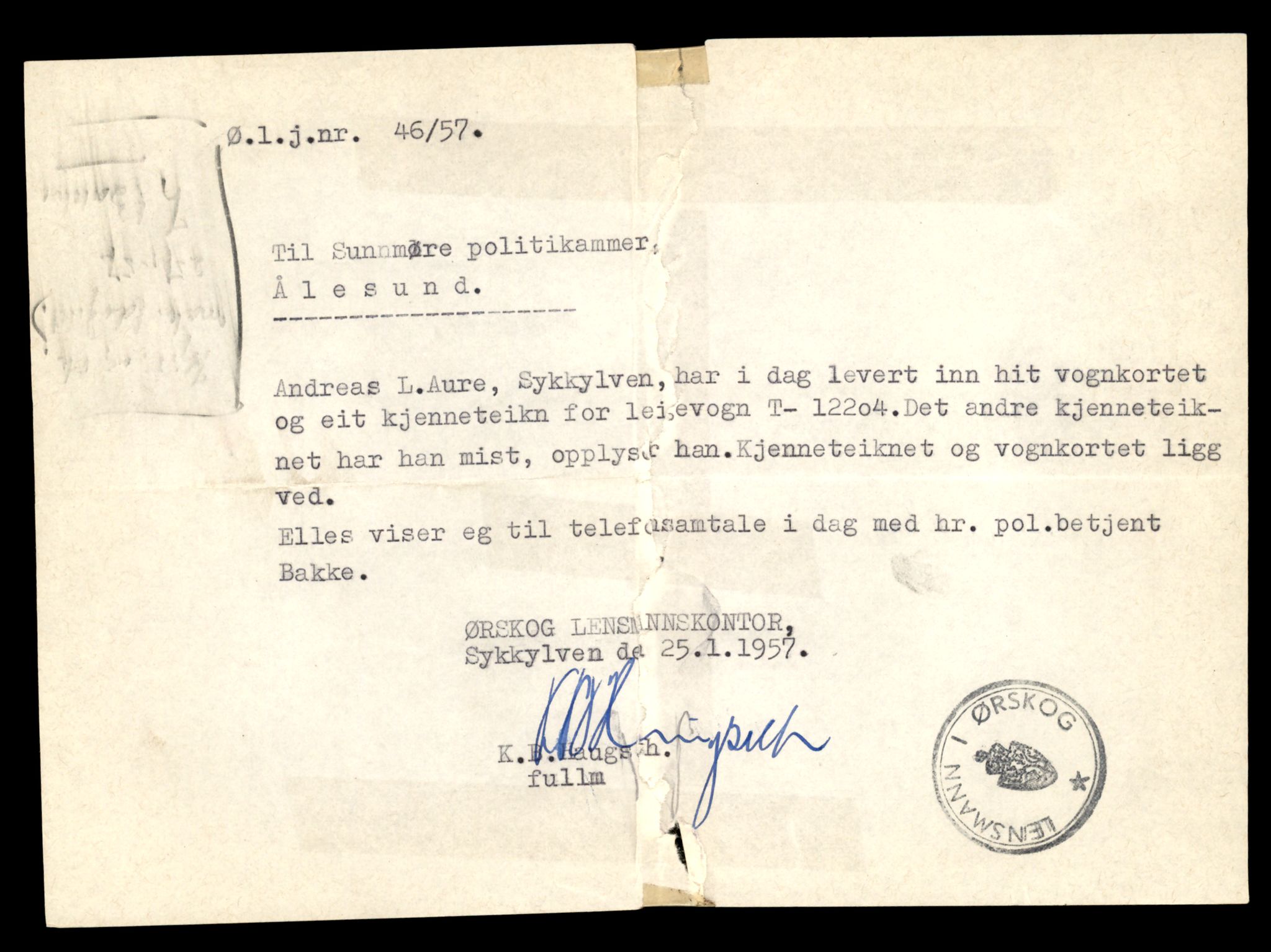 Møre og Romsdal vegkontor - Ålesund trafikkstasjon, AV/SAT-A-4099/F/Fe/L0033: Registreringskort for kjøretøy T 12151 - T 12474, 1927-1998, s. 1377
