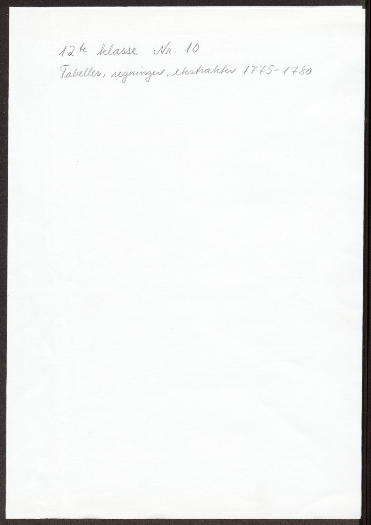 Røros kobberverk, SAT/PA-0211/1/12/L0023: 12.21.10 Tabeller, regninger og ekstrakter, 1775-1780, s. 2