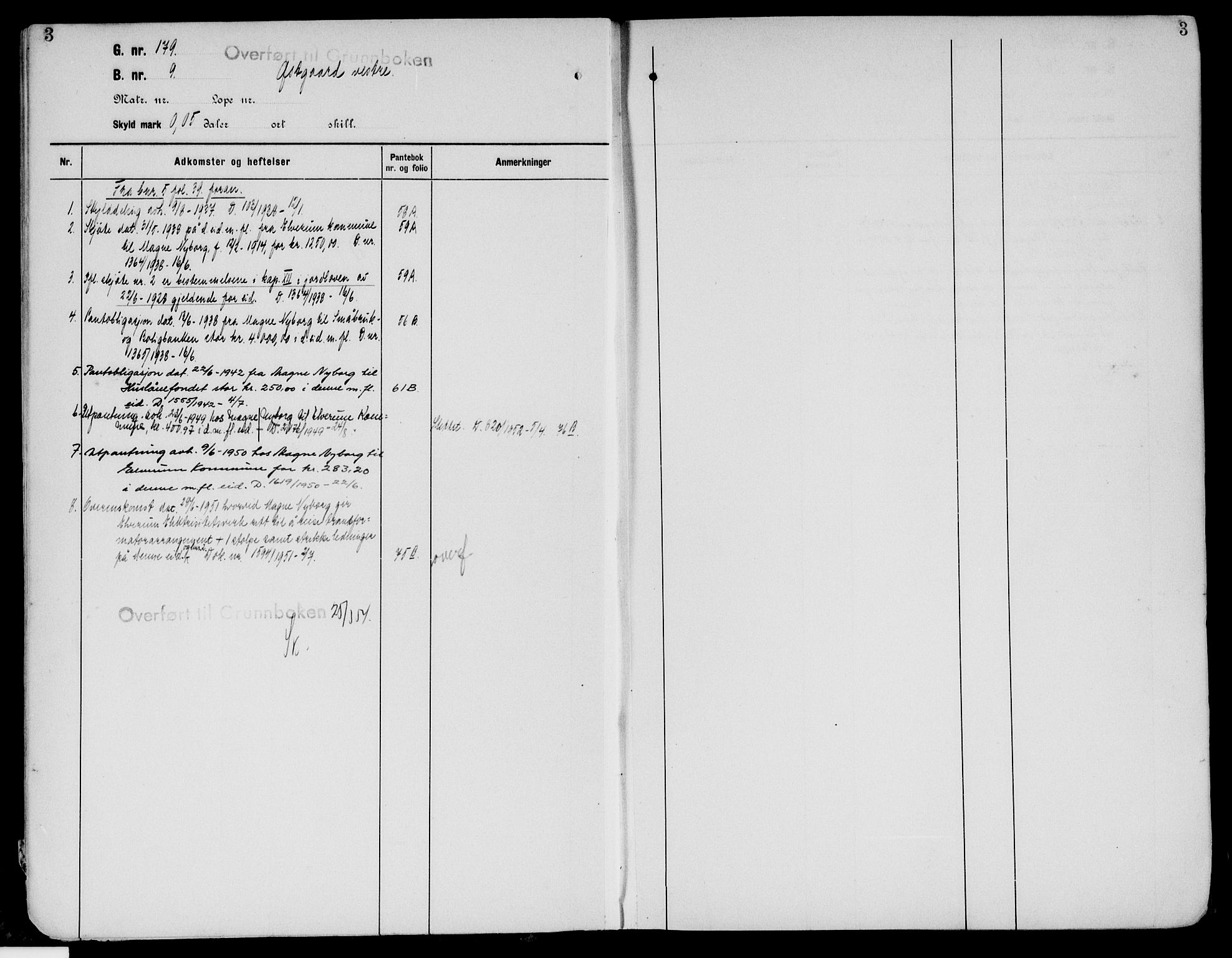 Sør-Østerdal sorenskriveri, AV/SAH-TING-018/H/Ha/Haa/L0035: Panteregister nr. 17, 1922-1954, s. 3