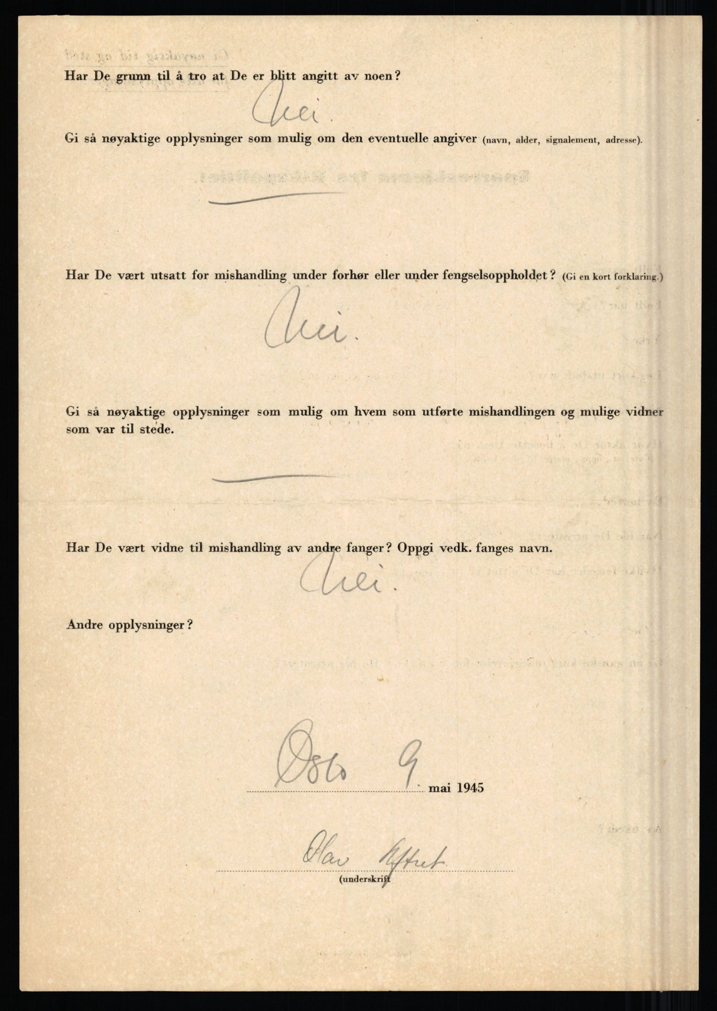 Rikspolitisjefen, AV/RA-S-1560/L/L0001: Abelseth, Rudolf - Berentsen, Odd, 1940-1945, s. 44