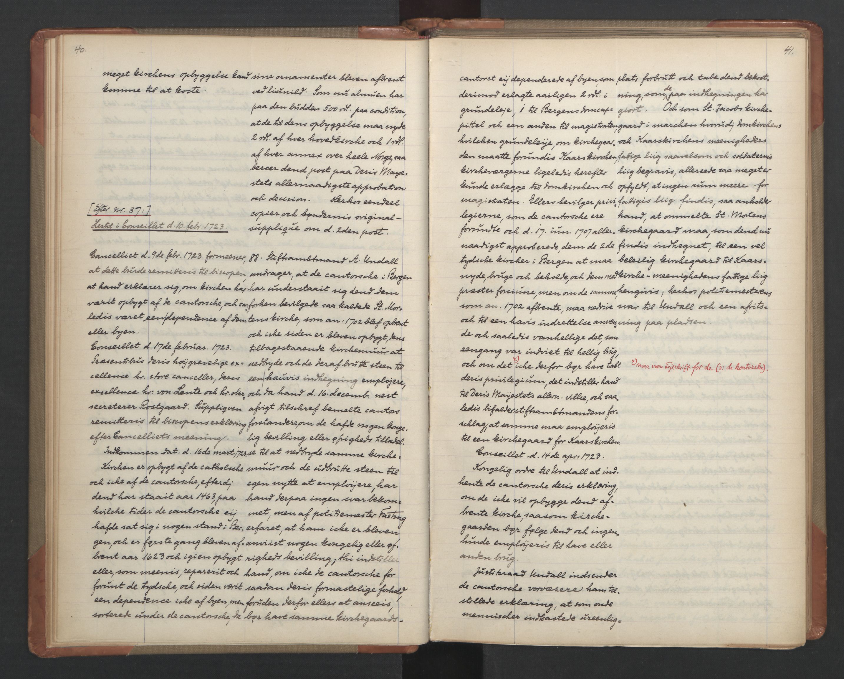 Avskriftsamlingen, AV/RA-EA-4022/F/Fa/L0086: Supplikker, 1723, s. 25
