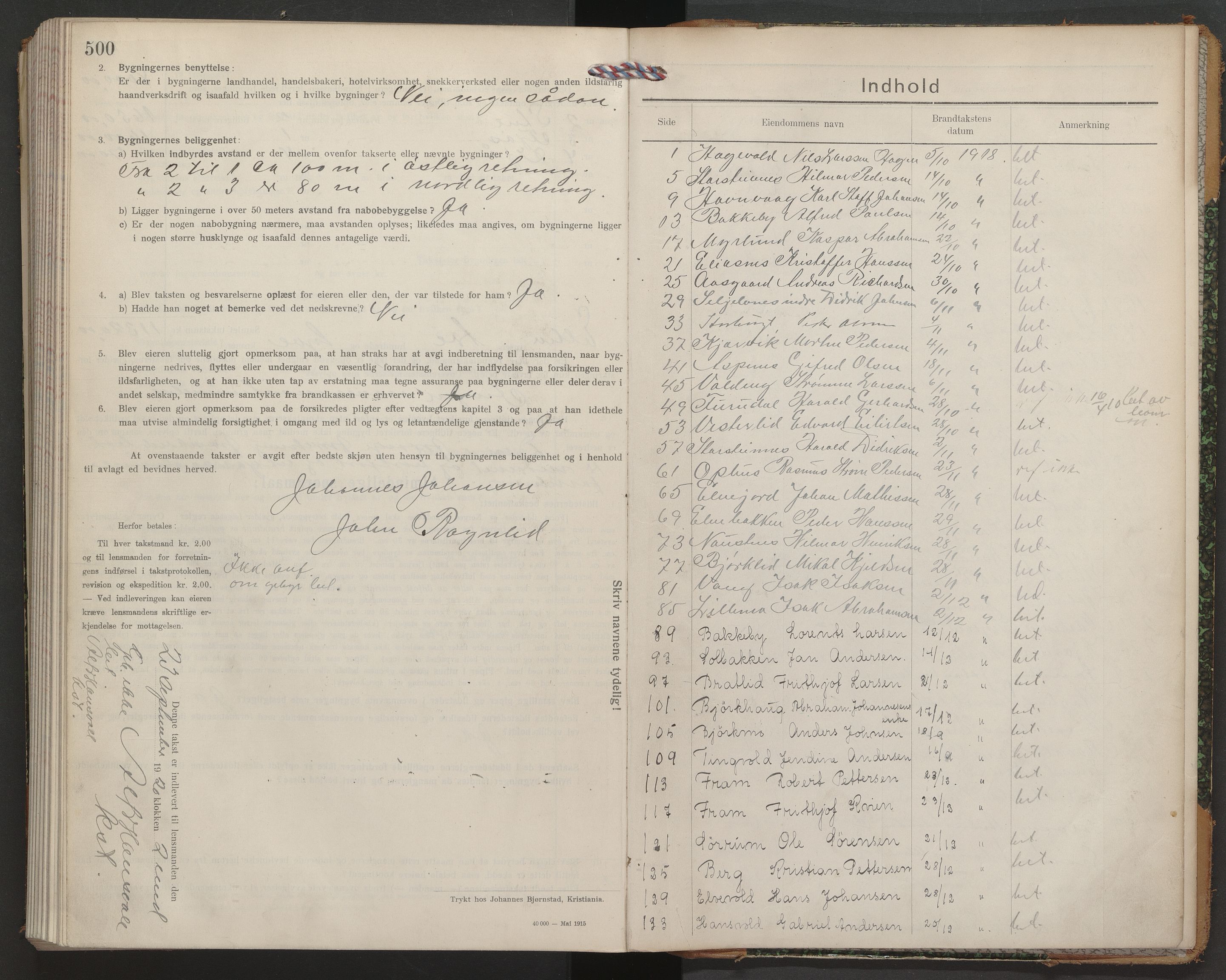 Lensmannen i Balsfjord, AV/SATØ-S-0085/Hf/Hfb/L0179: Branntakstprotokoller 1873-1966. Med register, 1918-1920