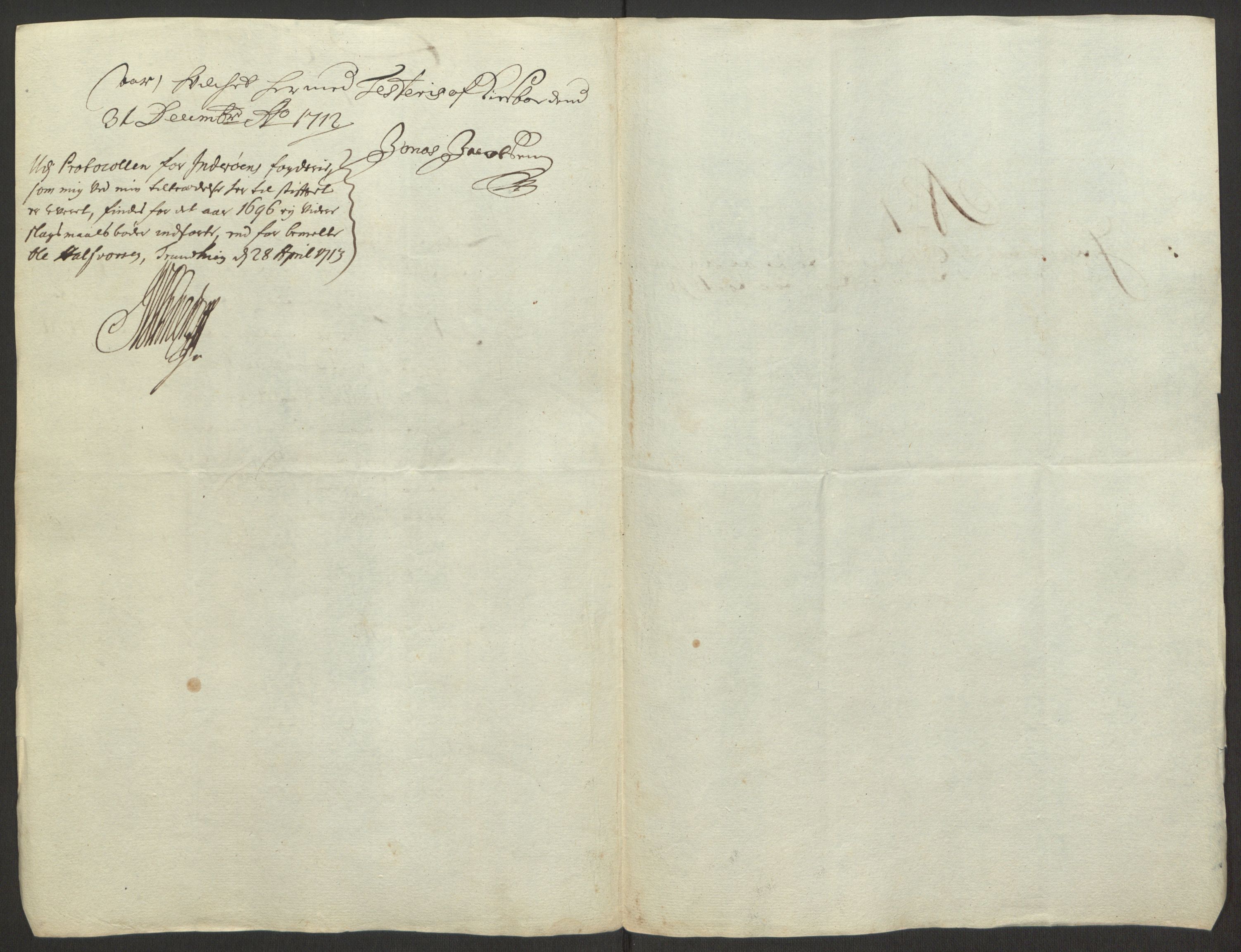 Rentekammeret inntil 1814, Reviderte regnskaper, Fogderegnskap, RA/EA-4092/R63/L4309: Fogderegnskap Inderøy, 1695-1697, s. 370