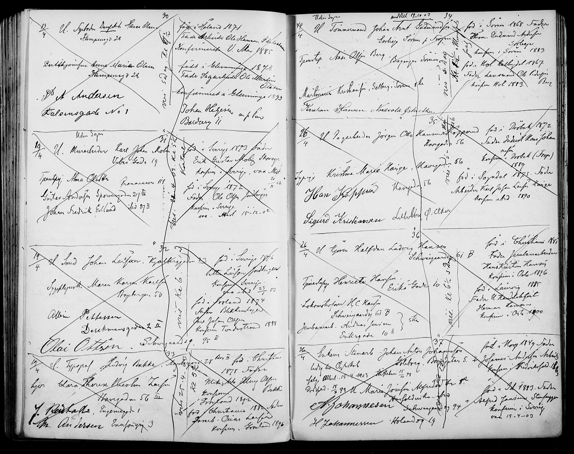 Kampen prestekontor Kirkebøker, AV/SAO-A-10853/H/Ha/L0002: Lysningsprotokoll nr. 2, 1899-1907