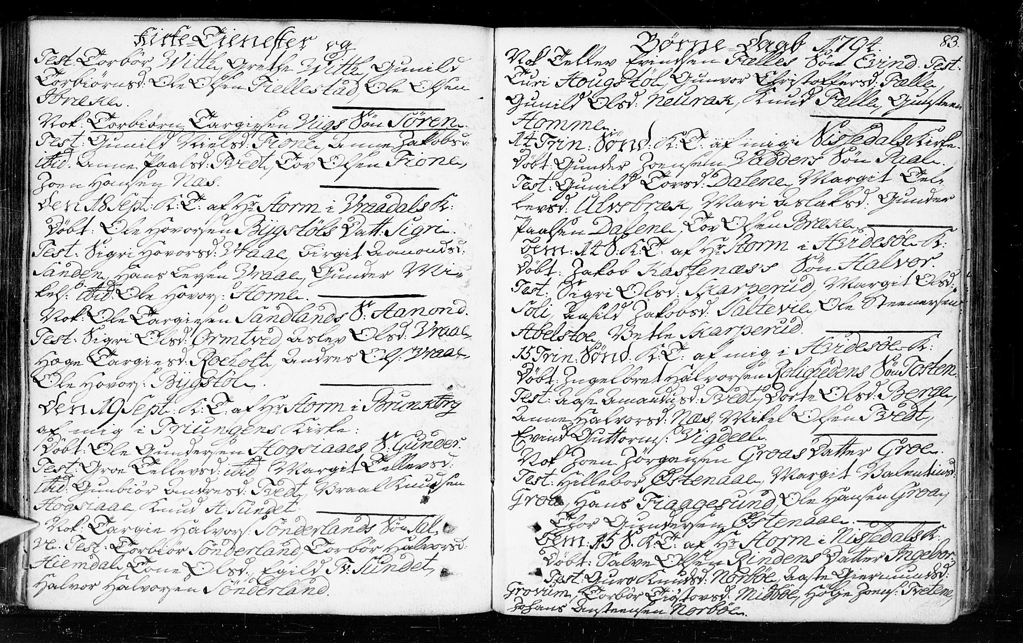 Kviteseid kirkebøker, SAKO/A-276/F/Fa/L0003: Ministerialbok nr. I 3, 1787-1799, s. 83