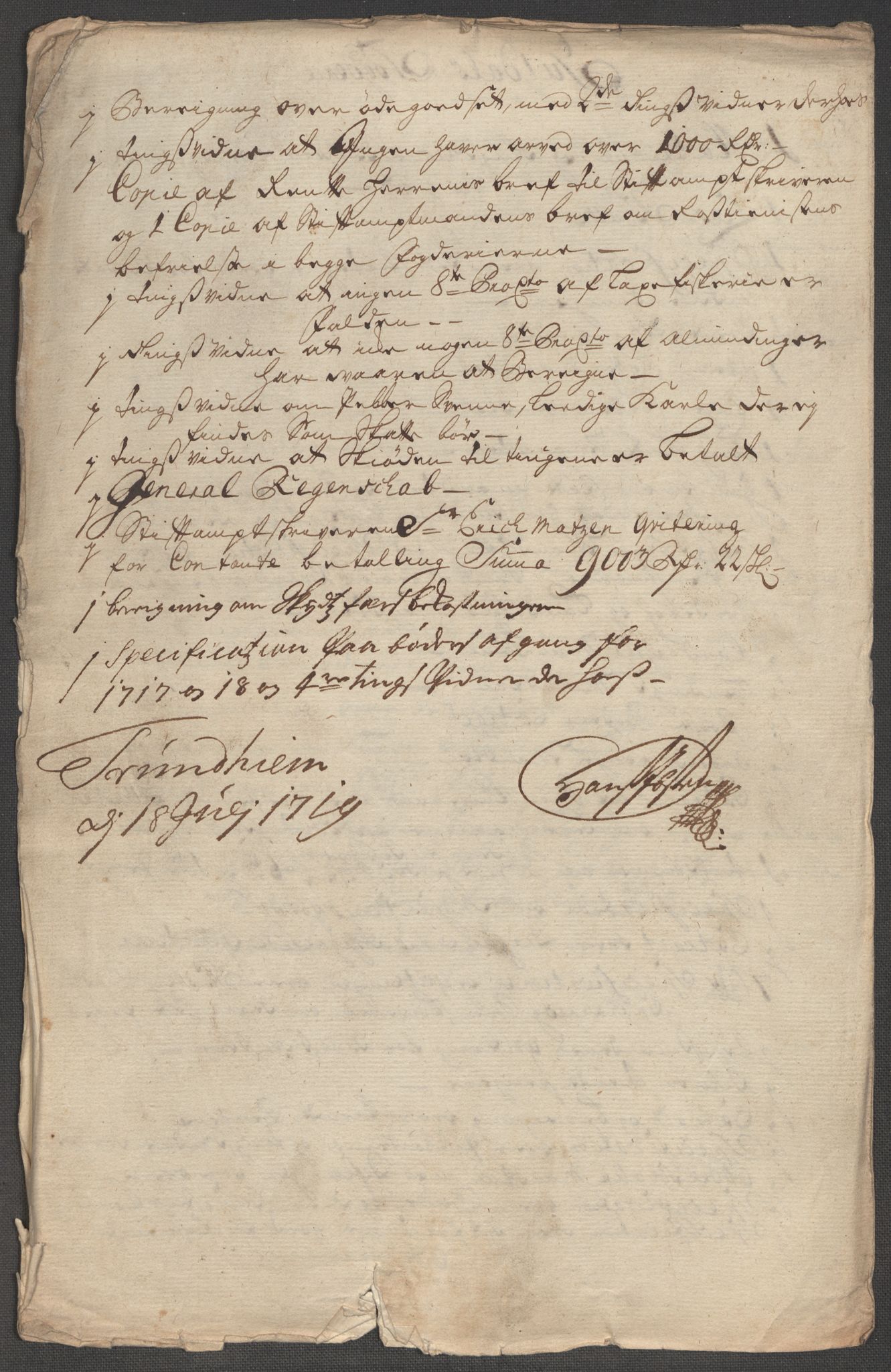 Rentekammeret inntil 1814, Reviderte regnskaper, Fogderegnskap, AV/RA-EA-4092/R60/L3972: Fogderegnskap Orkdal og Gauldal, 1718, s. 622