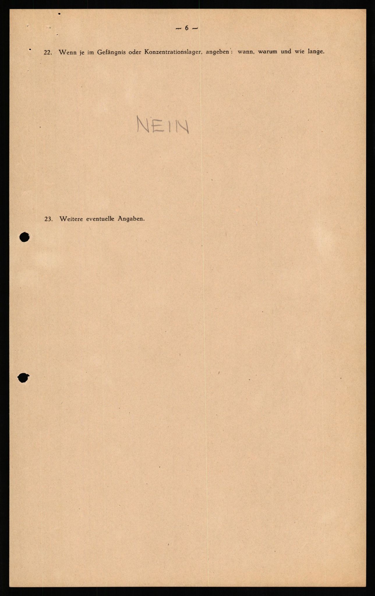 Forsvaret, Forsvarets overkommando II, RA/RAFA-3915/D/Db/L0021: CI Questionaires. Tyske okkupasjonsstyrker i Norge. Tyskere., 1945-1946, s. 135