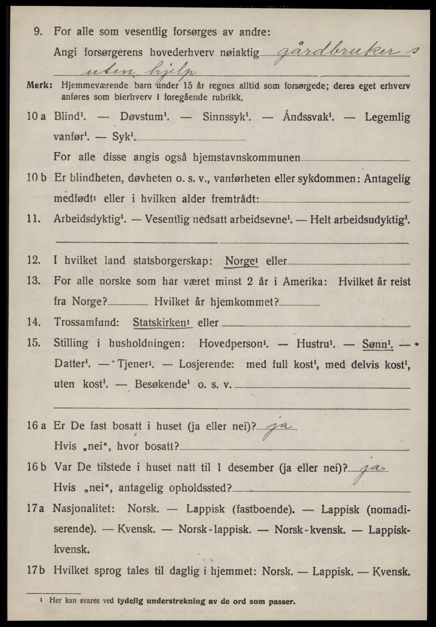 SAT, Folketelling 1920 for 1634 Oppdal herred, 1920, s. 2406