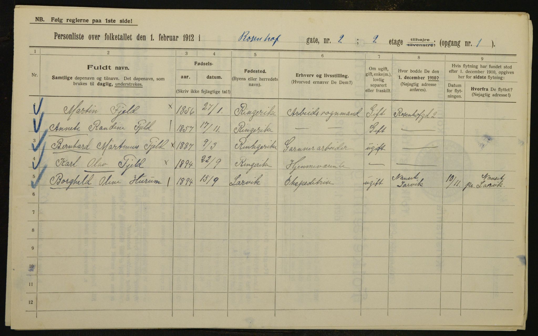 OBA, Kommunal folketelling 1.2.1912 for Kristiania, 1912, s. 83879