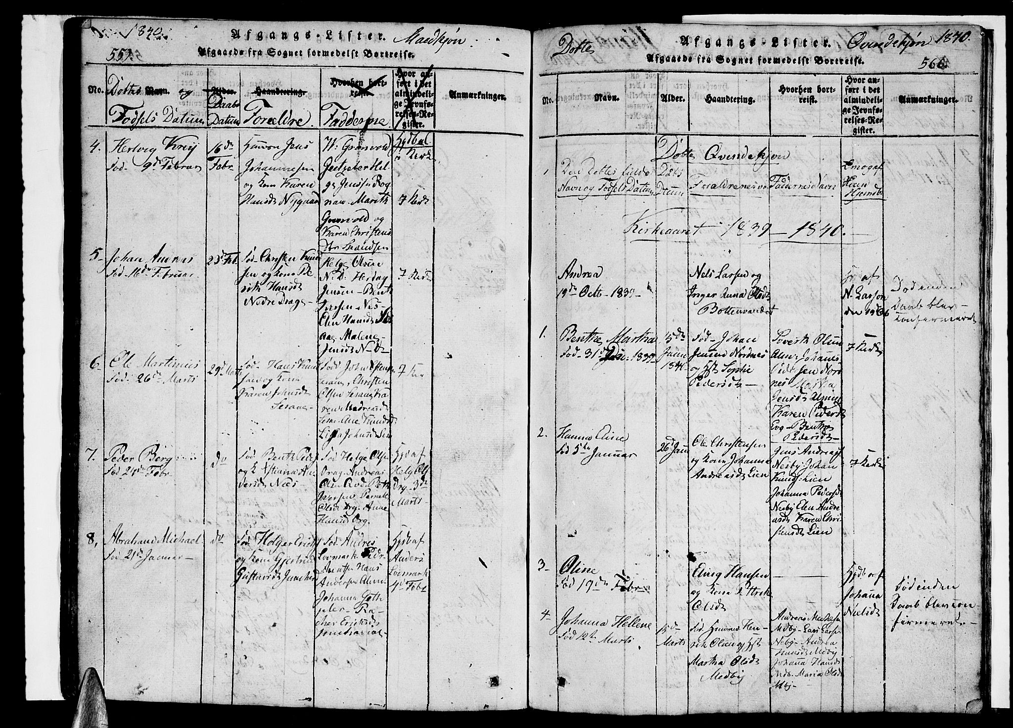 Ministerialprotokoller, klokkerbøker og fødselsregistre - Nordland, SAT/A-1459/847/L0676: Klokkerbok nr. 847C04, 1821-1853, s. 559-560