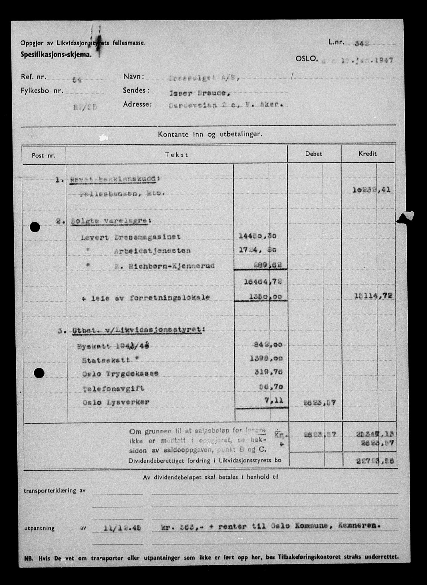 Justisdepartementet, Tilbakeføringskontoret for inndratte formuer, AV/RA-S-1564/H/Hc/Hcc/L0930: --, 1945-1947, s. 494