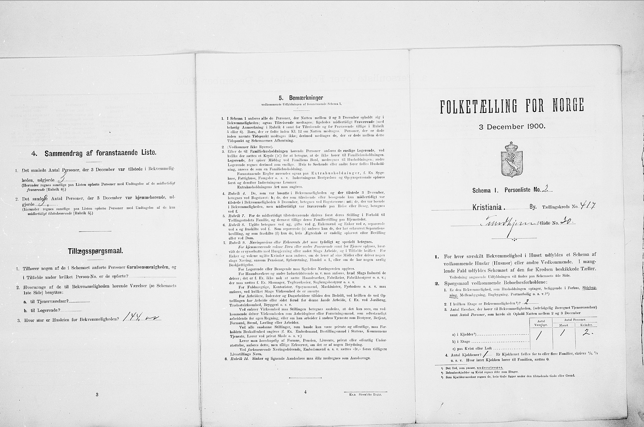 SAO, Folketelling 1900 for 0301 Kristiania kjøpstad, 1900, s. 104791