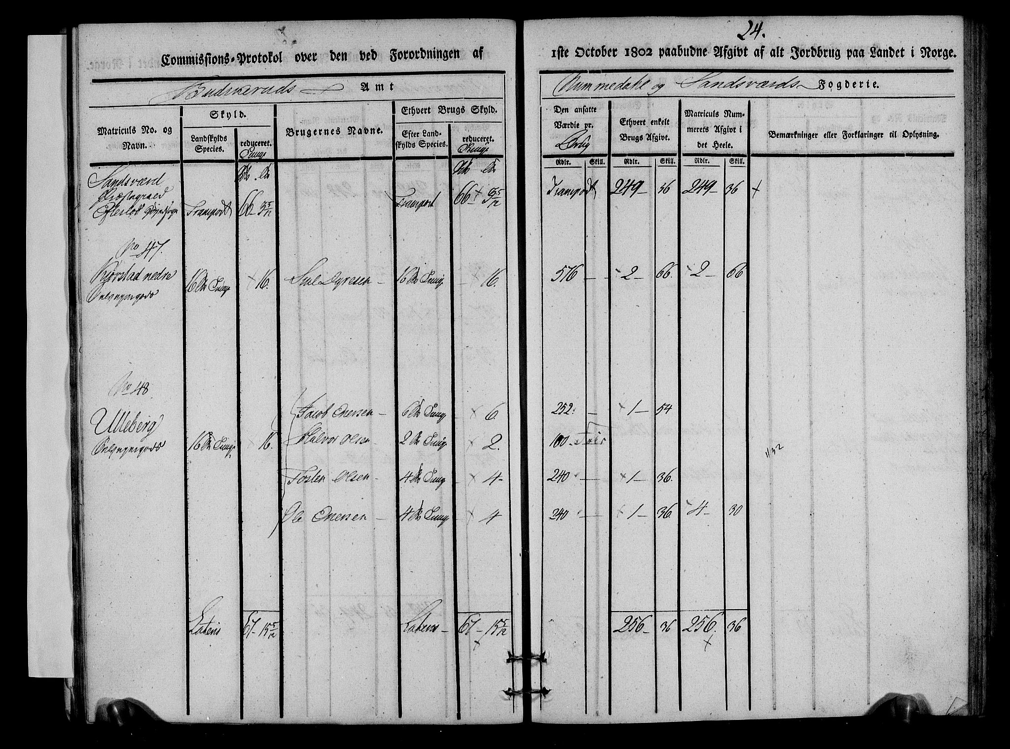 Rentekammeret inntil 1814, Realistisk ordnet avdeling, RA/EA-4070/N/Ne/Nea/L0054: Numedal og Sandsvær fogderi. Kommisjonsprotokoll for Efteløt hovedsogn samt Tuft og Komnes annekser, 1803, s. 25