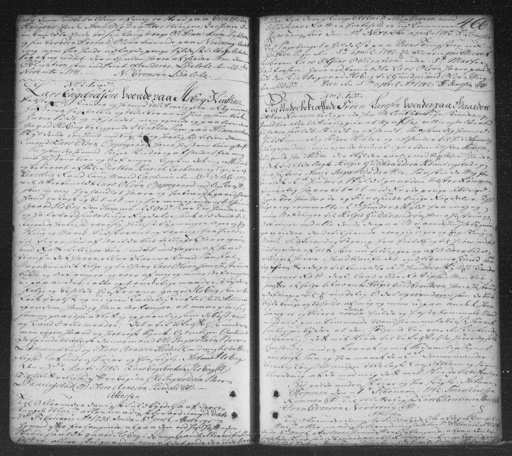 Hedemarken sorenskriveri, SAH/TING-034/H/Hb/L0005: Pantebok nr. 5, 1738-1744, s. 466