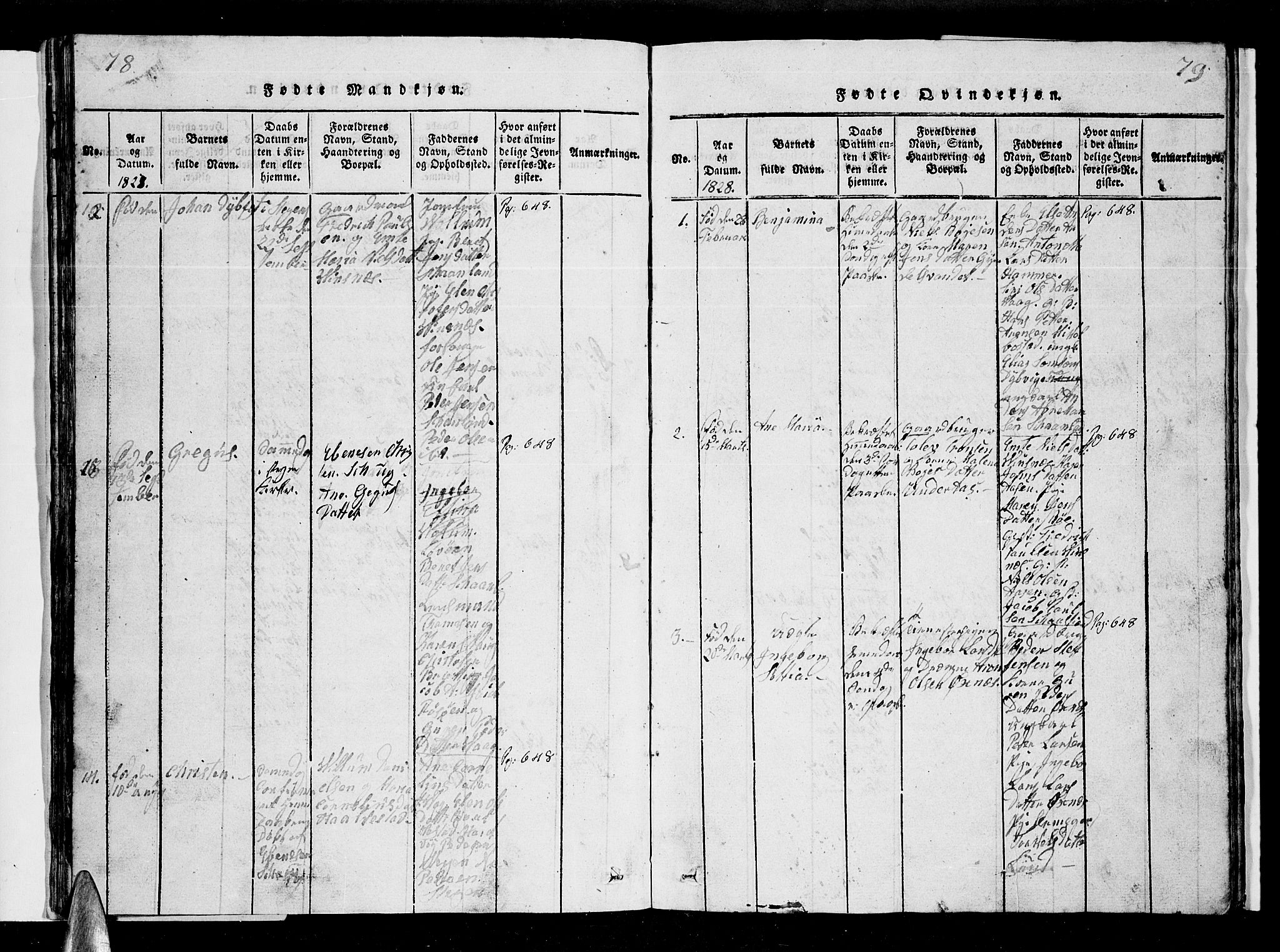 Ministerialprotokoller, klokkerbøker og fødselsregistre - Nordland, AV/SAT-A-1459/855/L0812: Klokkerbok nr. 855C01, 1821-1838, s. 78-79