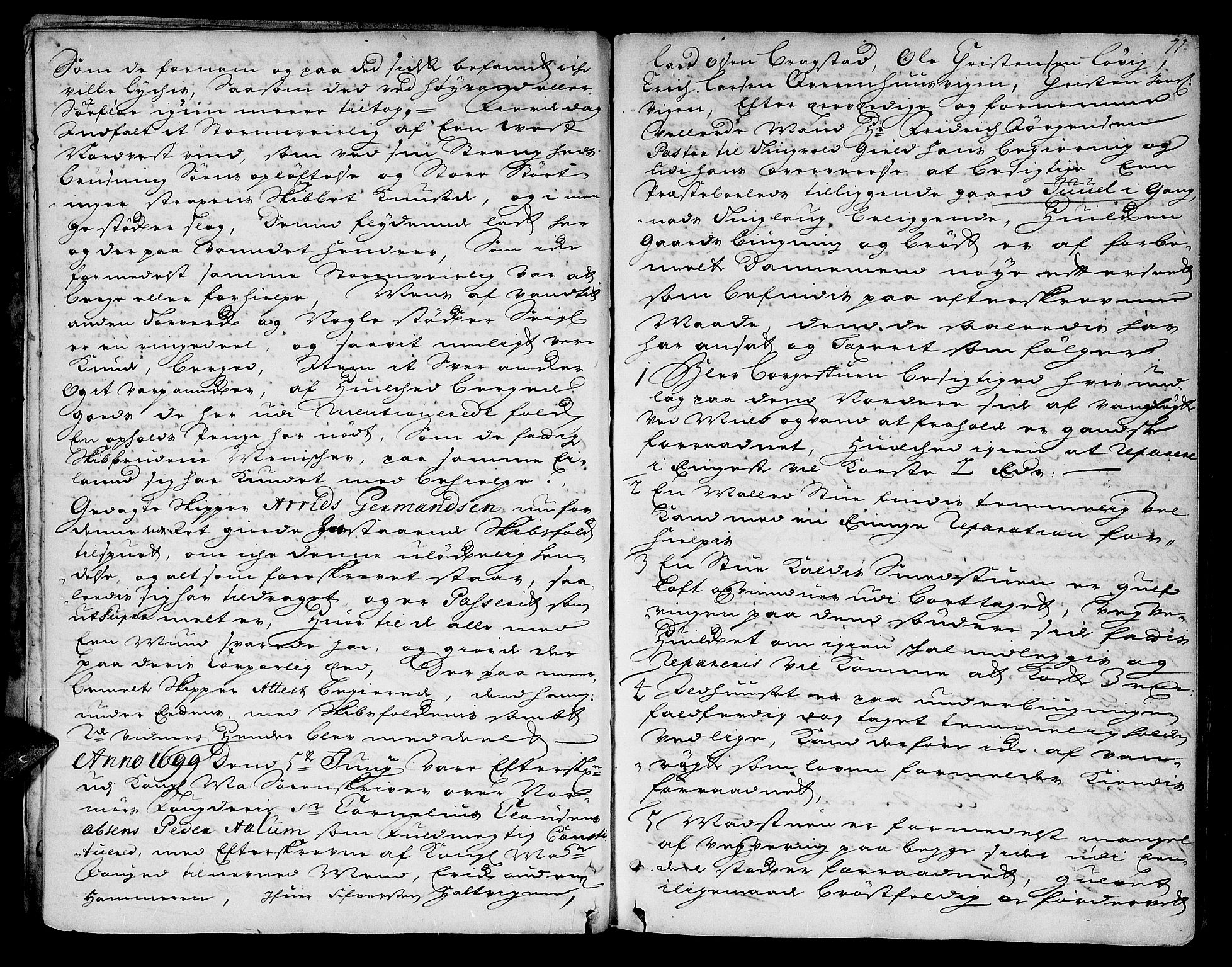 Nordmøre sorenskriveri, AV/SAT-A-4132/1/1/1A/L0008: Tingbok nr. 7a, 1699-1703, s. 10b-11a