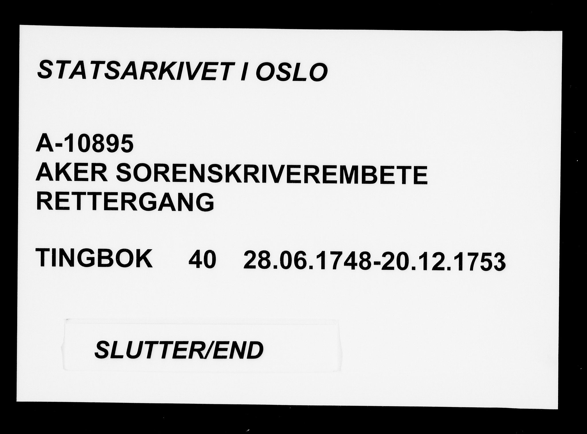 Aker sorenskriveri, SAO/A-10895/F/Fb/L0040: Tingbok, 1748-1753