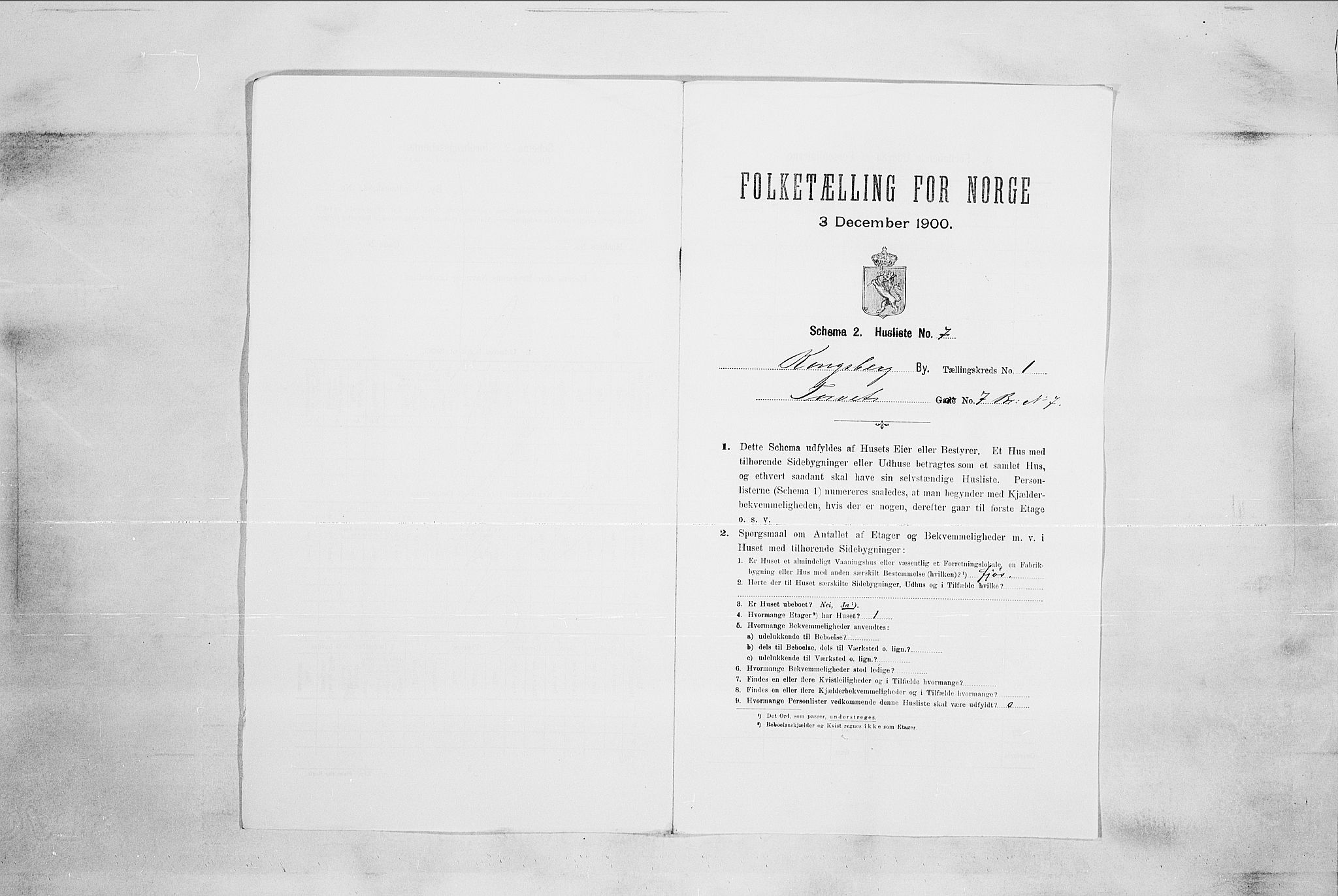 RA, Folketelling 1900 for 0604 Kongsberg kjøpstad, 1900, s. 70
