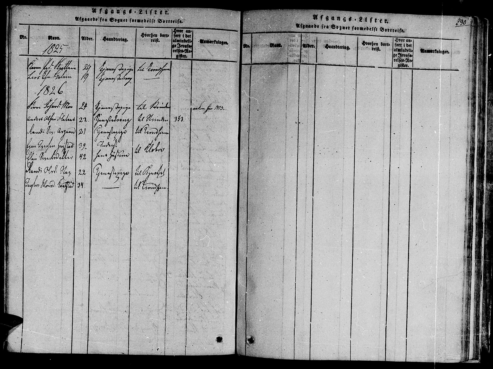 Ministerialprotokoller, klokkerbøker og fødselsregistre - Sør-Trøndelag, SAT/A-1456/691/L1067: Ministerialbok nr. 691A03 /3, 1816-1826, s. 290