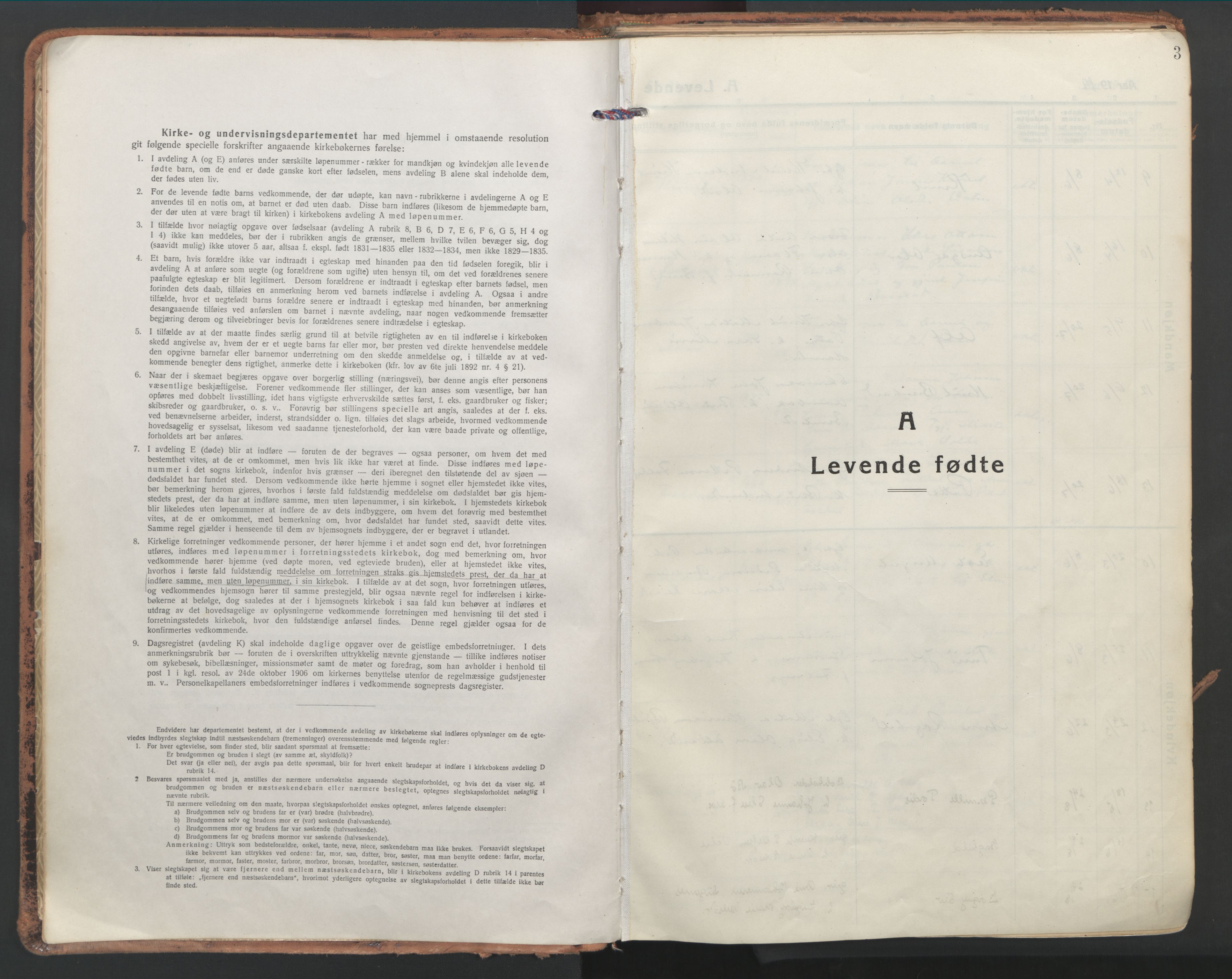 Ministerialprotokoller, klokkerbøker og fødselsregistre - Møre og Romsdal, AV/SAT-A-1454/513/L0180: Ministerialbok nr. 513A07, 1919-1929, s. 3