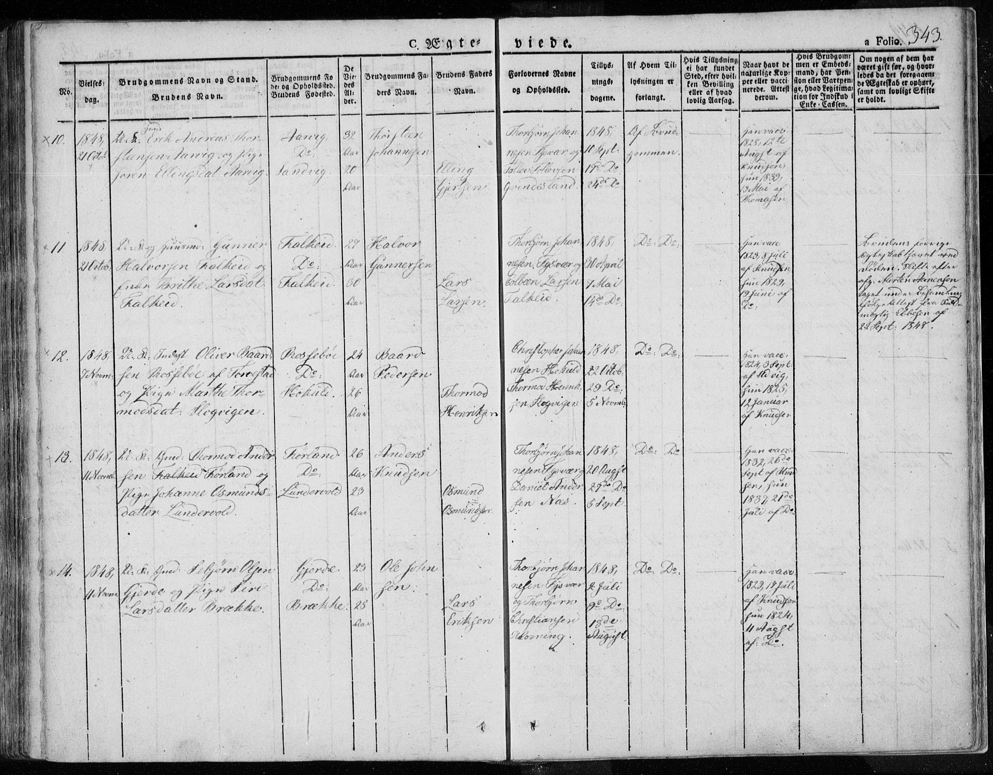 Tysvær sokneprestkontor, AV/SAST-A -101864/H/Ha/Haa/L0001: Ministerialbok nr. A 1.1, 1831-1856, s. 343