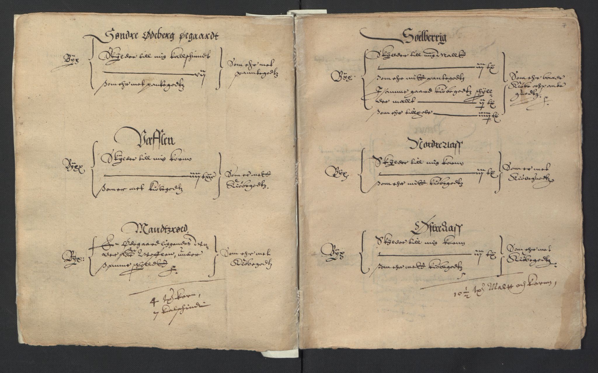 Stattholderembetet 1572-1771, AV/RA-EA-2870/Ek/L0007/0001: Jordebøker til utlikning av rosstjeneste 1624-1626: / Adelsjordebøker, 1624-1625, s. 121