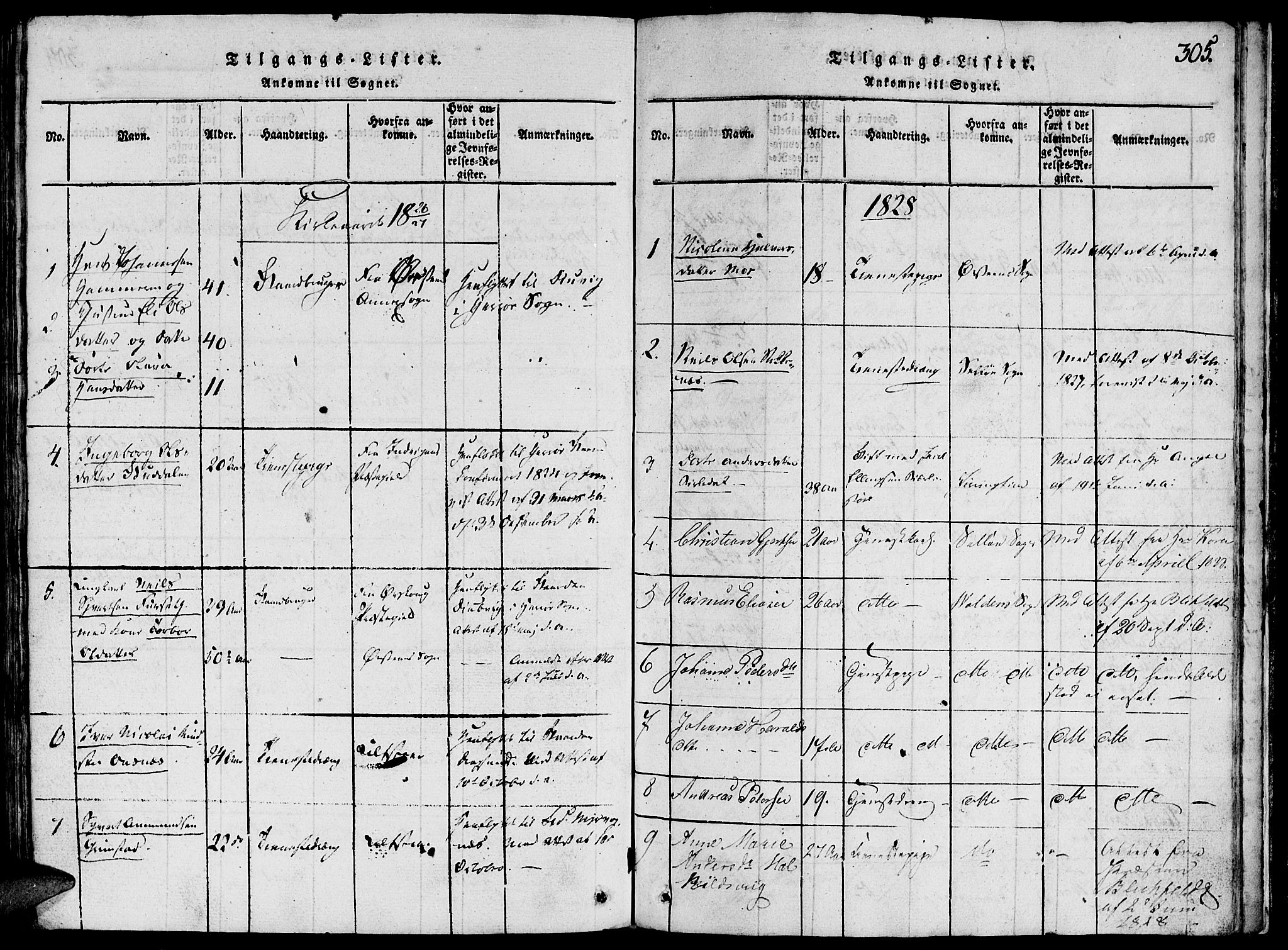 Ministerialprotokoller, klokkerbøker og fødselsregistre - Møre og Romsdal, AV/SAT-A-1454/507/L0069: Ministerialbok nr. 507A04, 1816-1841, s. 305