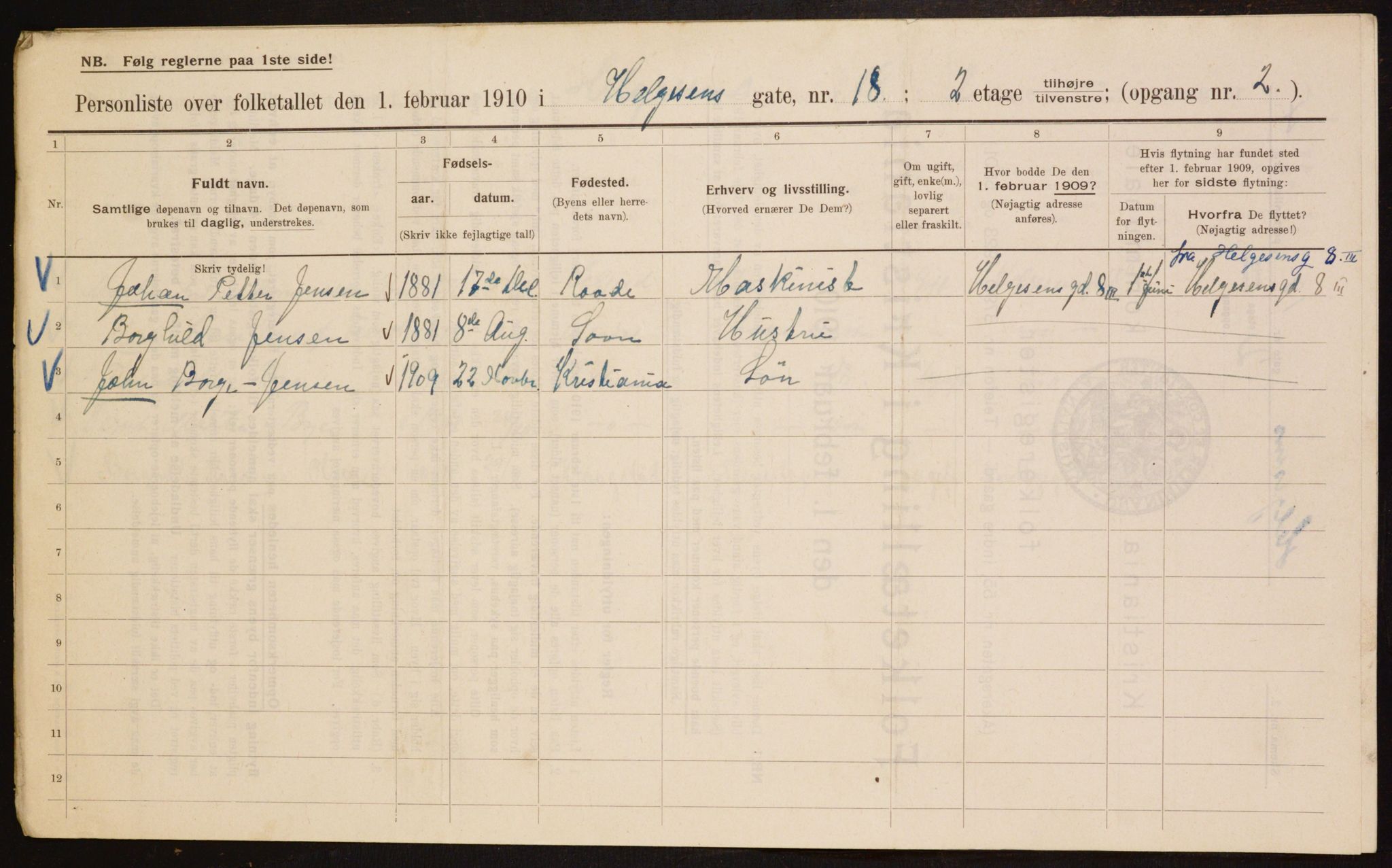 OBA, Kommunal folketelling 1.2.1910 for Kristiania, 1910, s. 36630