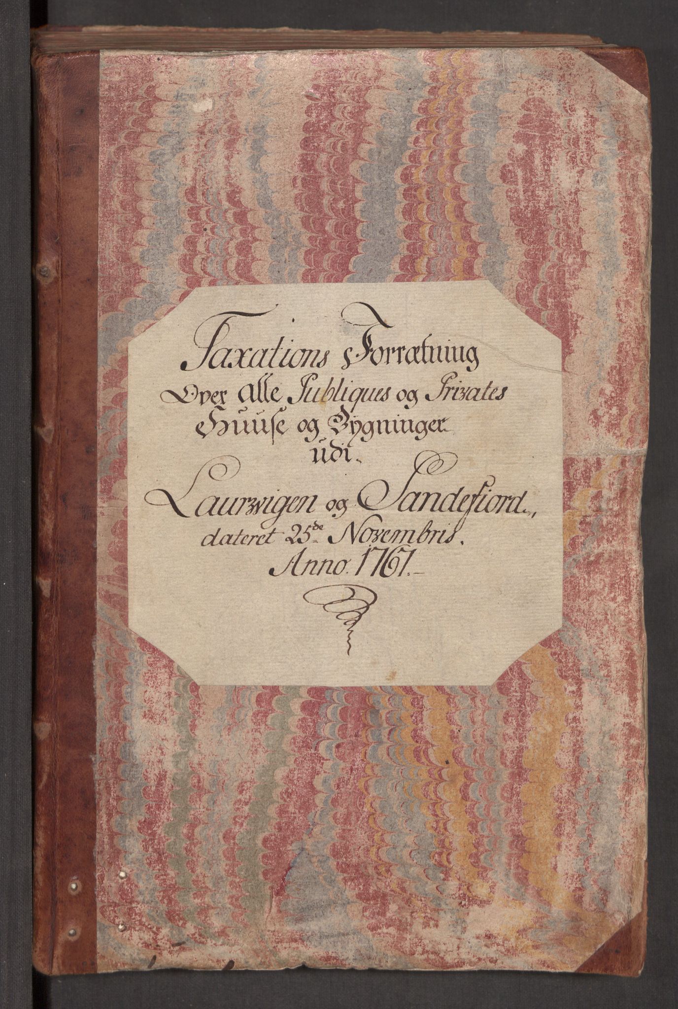 Kommersekollegiet, Brannforsikringskontoret 1767-1814, AV/RA-EA-5458/F/Fa/L0034/0002: Larvik og Sandefjord / Branntakstprotokoll, 1767