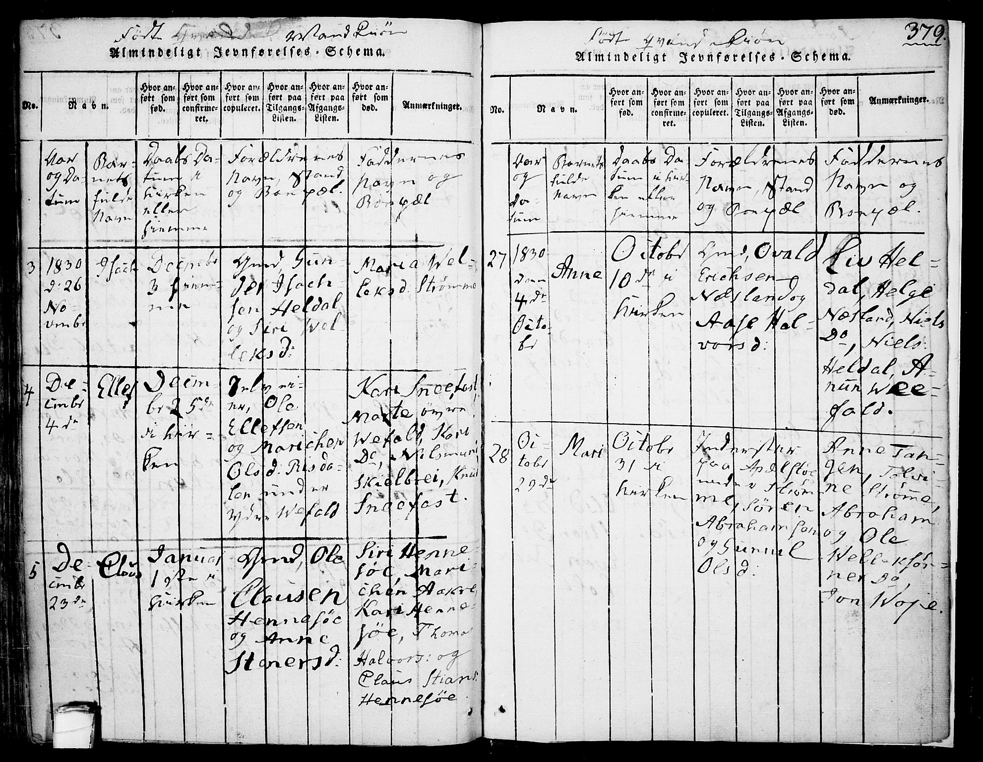 Drangedal kirkebøker, AV/SAKO-A-258/F/Fa/L0005: Ministerialbok nr. 5 /1, 1814-1831, s. 379