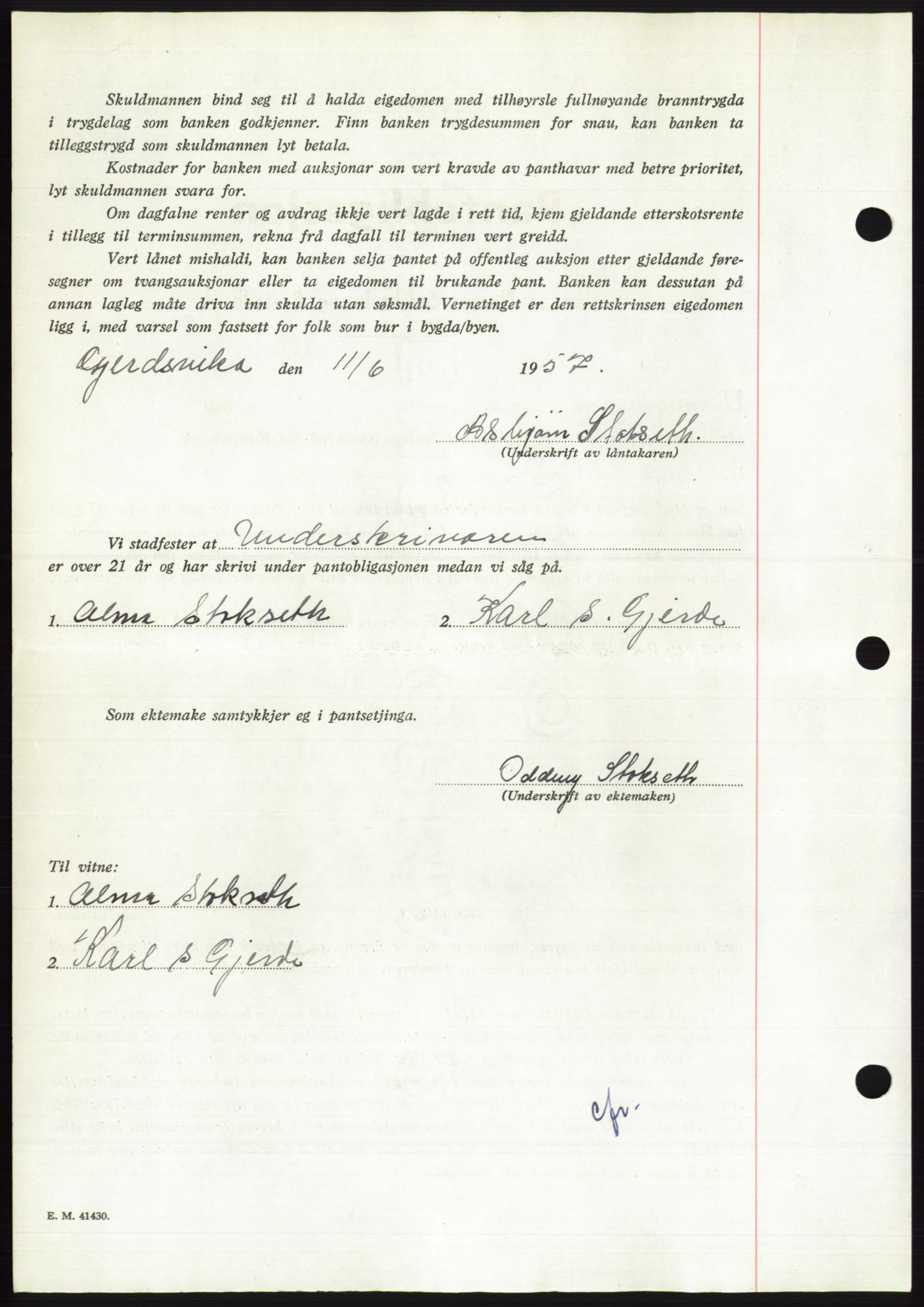 Søre Sunnmøre sorenskriveri, AV/SAT-A-4122/1/2/2C/L0130: Pantebok nr. 18B, 1957-1958, Dagboknr: 1404/1957