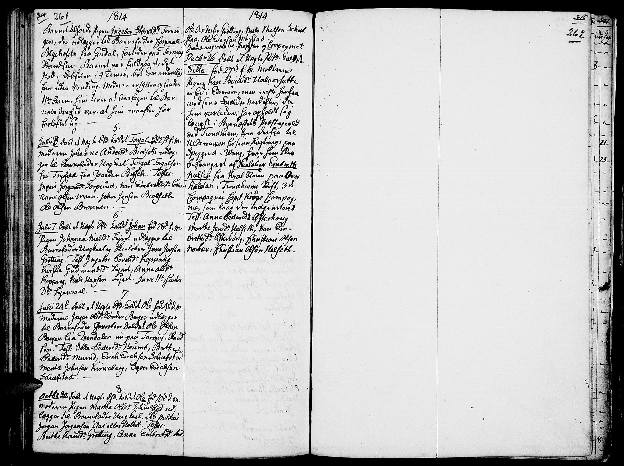 Elverum prestekontor, AV/SAH-PREST-044/H/Ha/Haa/L0006: Ministerialbok nr. 6, 1794-1814, s. 261-262
