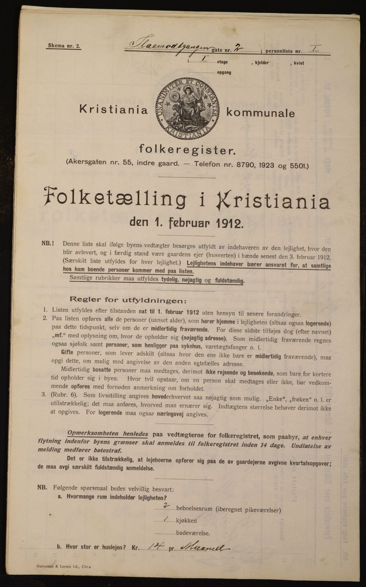 OBA, Kommunal folketelling 1.2.1912 for Kristiania, 1912, s. 97211