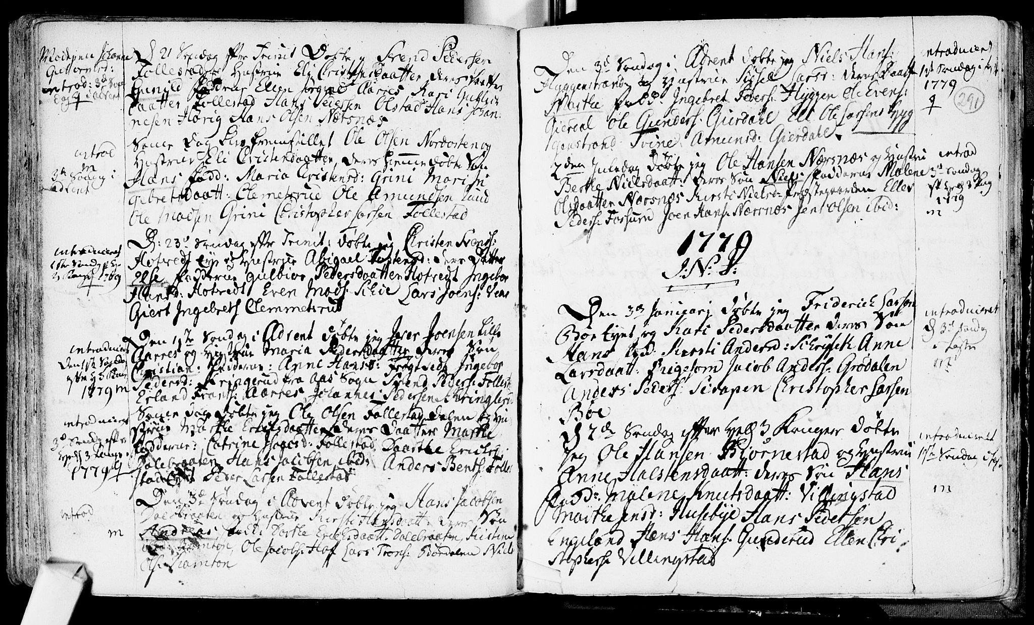 Røyken kirkebøker, SAKO/A-241/F/Fa/L0002: Ministerialbok nr. 2, 1731-1782, s. 291