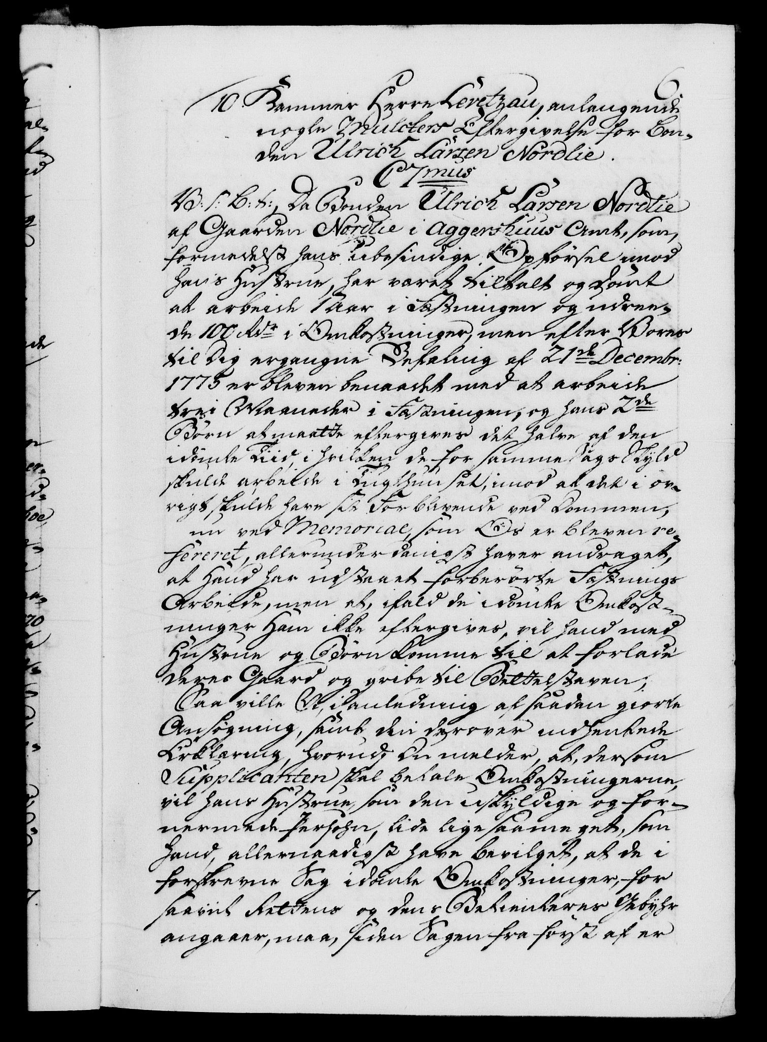 Danske Kanselli 1572-1799, AV/RA-EA-3023/F/Fc/Fca/Fcab/L0042: Norske tegnelser, 1777-1781, s. 6a