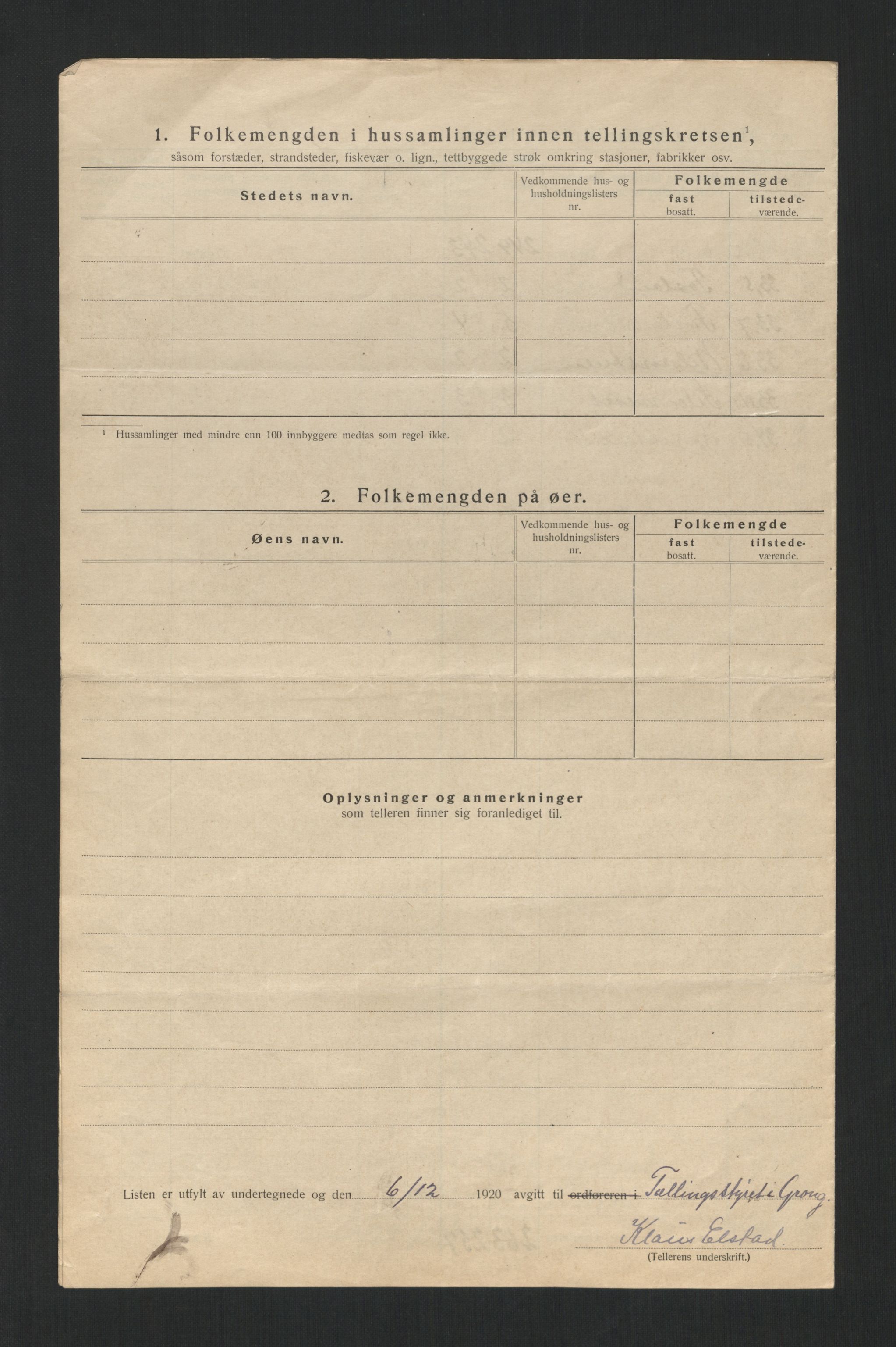 SAT, Folketelling 1920 for 1742 Grong herred, 1920, s. 26
