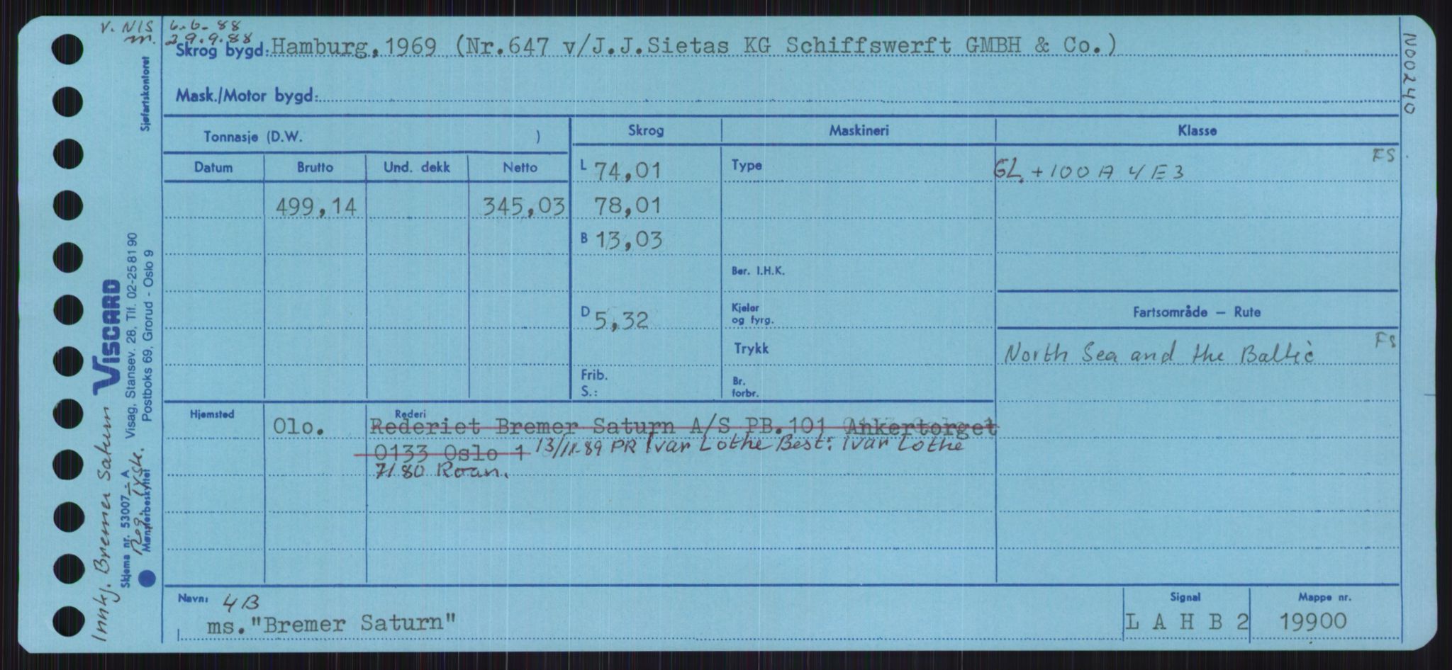 Sjøfartsdirektoratet med forløpere, Skipsmålingen, RA/S-1627/H/Ha/L0001/0002: Fartøy, A-Eig / Fartøy Bjør-Eig, s. 279